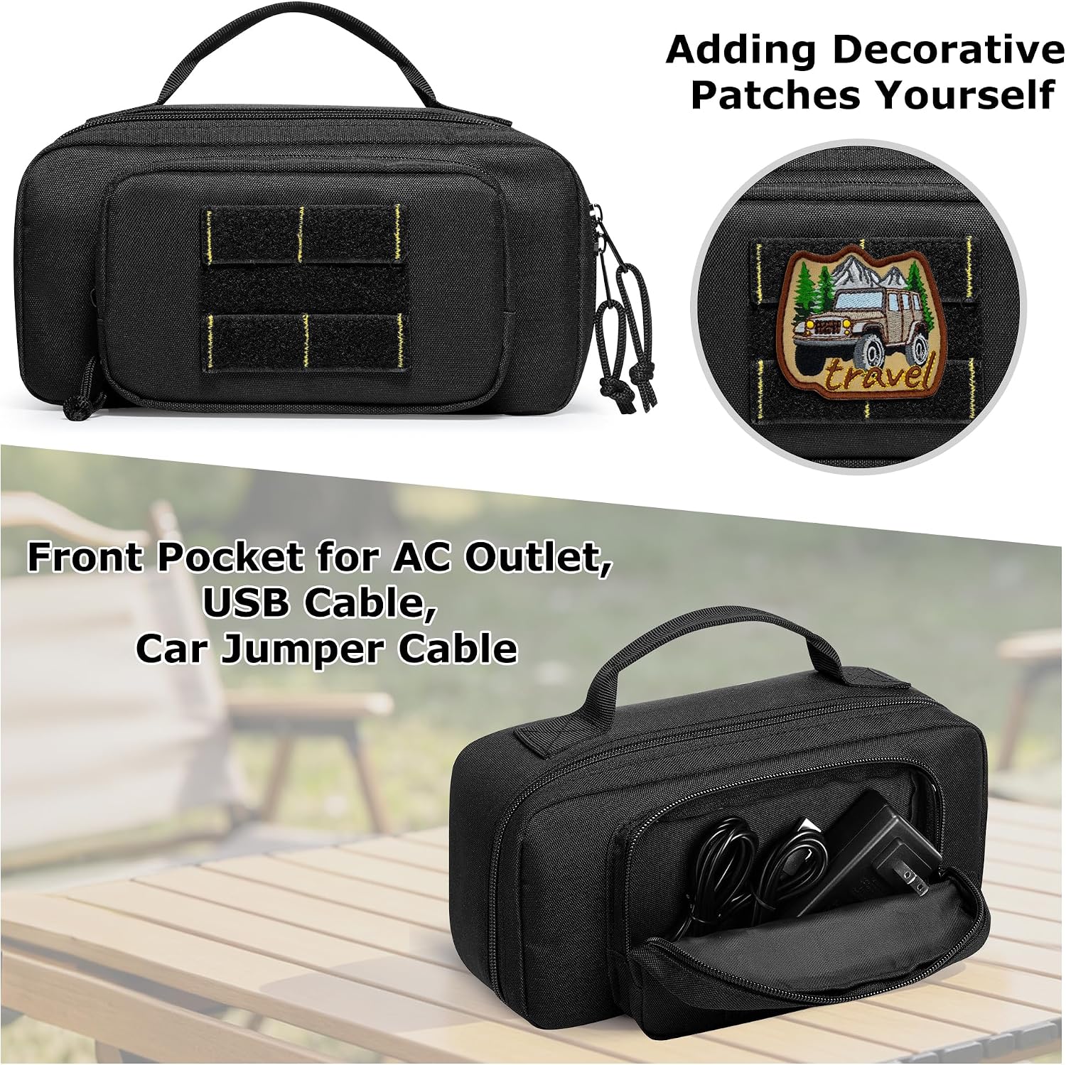 Carrying Case Compatible with Halo Bolt Portable Car Jump Starter | for 58830/57720/Air 58830/ACDC Max 55500 mWh/Air +/Air + 55500mAh USB Power Bank