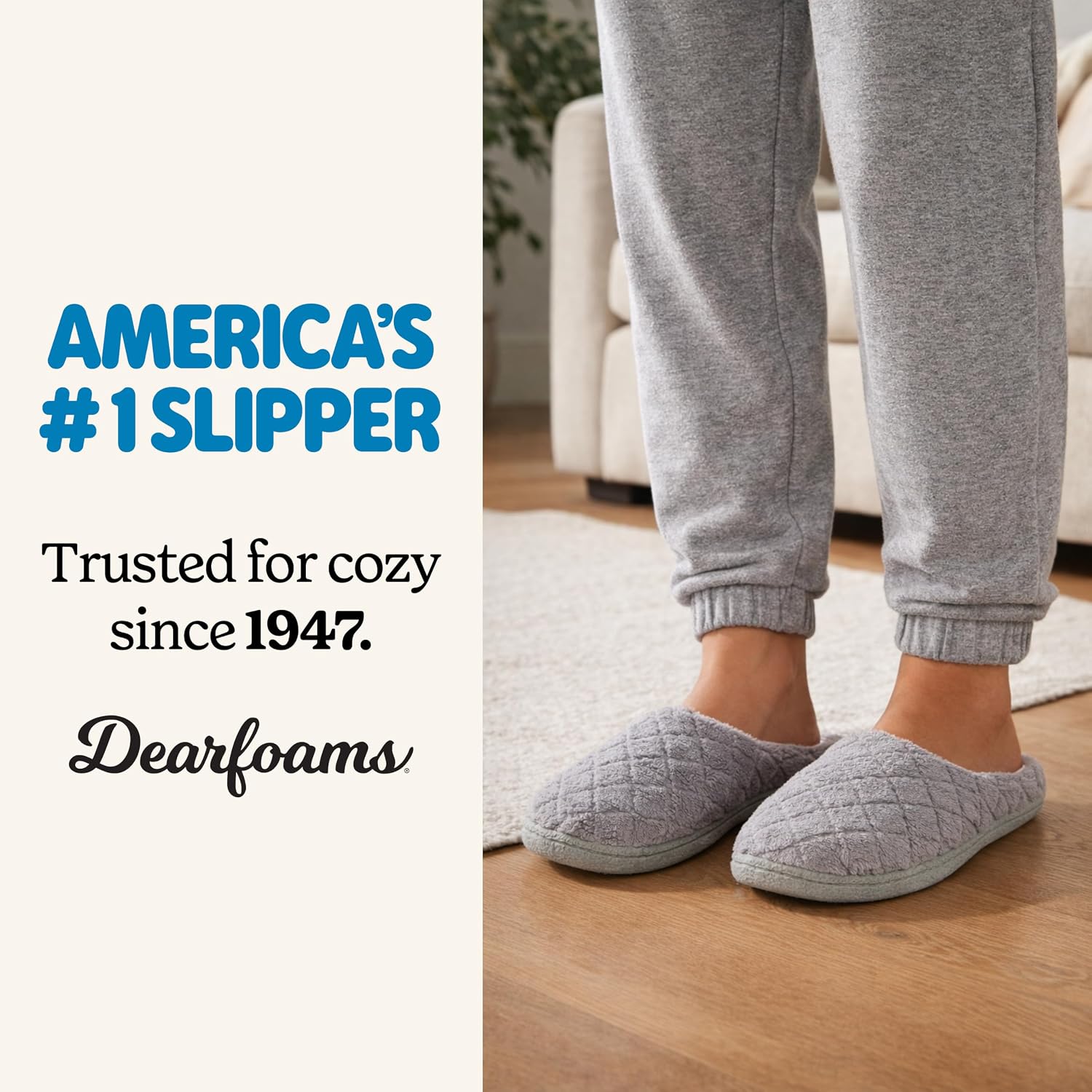 Leslie Terry Clog House Shoes with Memory Foam, Indoor Slippers with Wide Widths