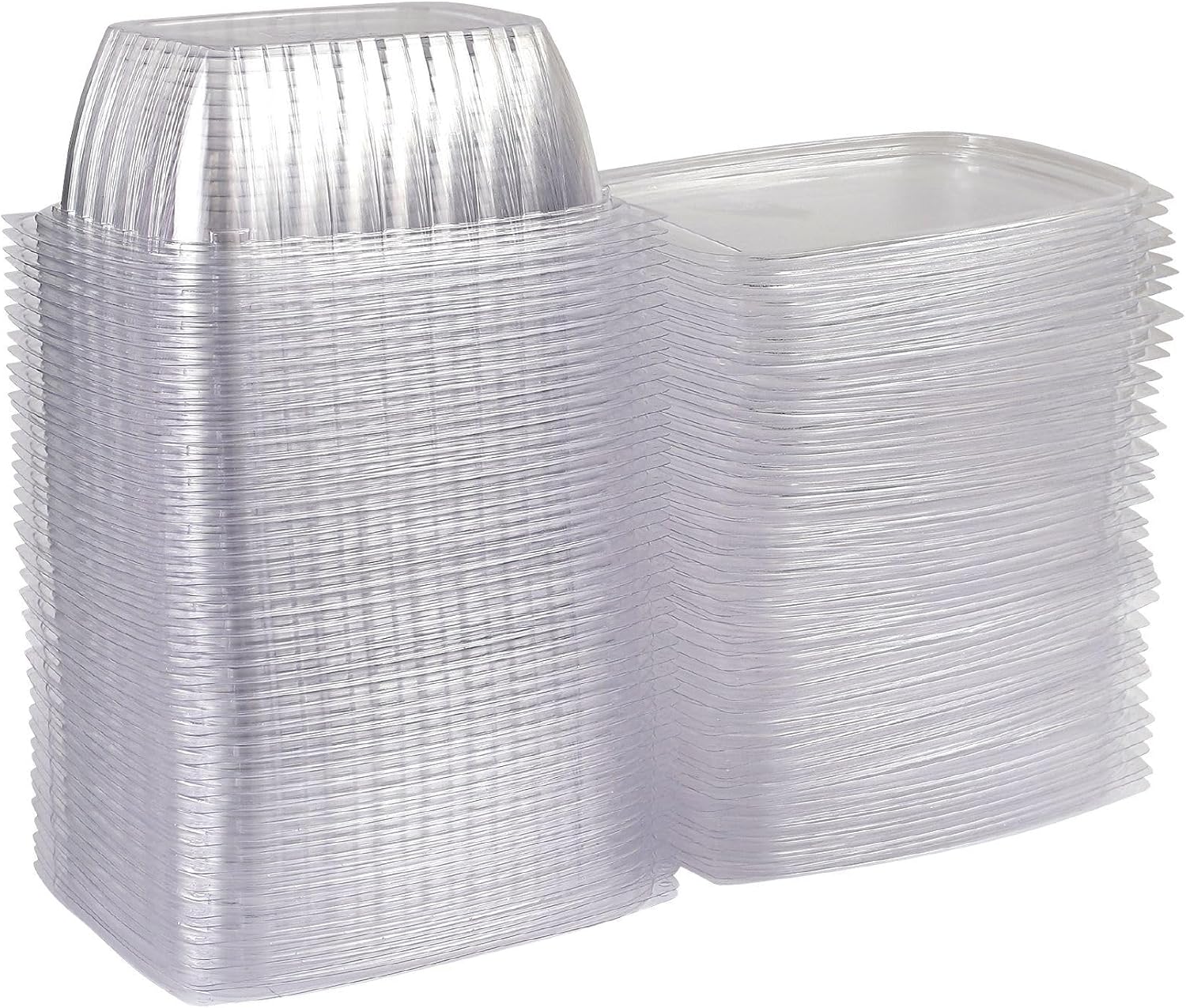 Eco-Products EPRC32 Renewable & Compostable Rectangular Deli Containers - 32oz., 50 Per Pack (Case of 4 Packs), clear
