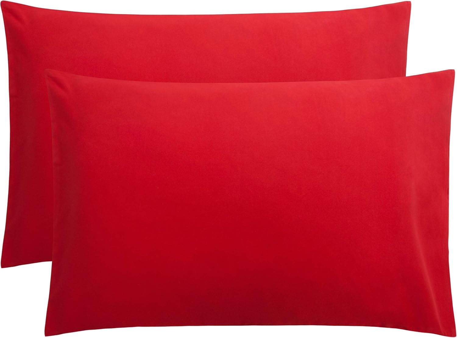 FLXXIE 2-Pack Microfiber Standard Pillow Cases, Envelope Style, White