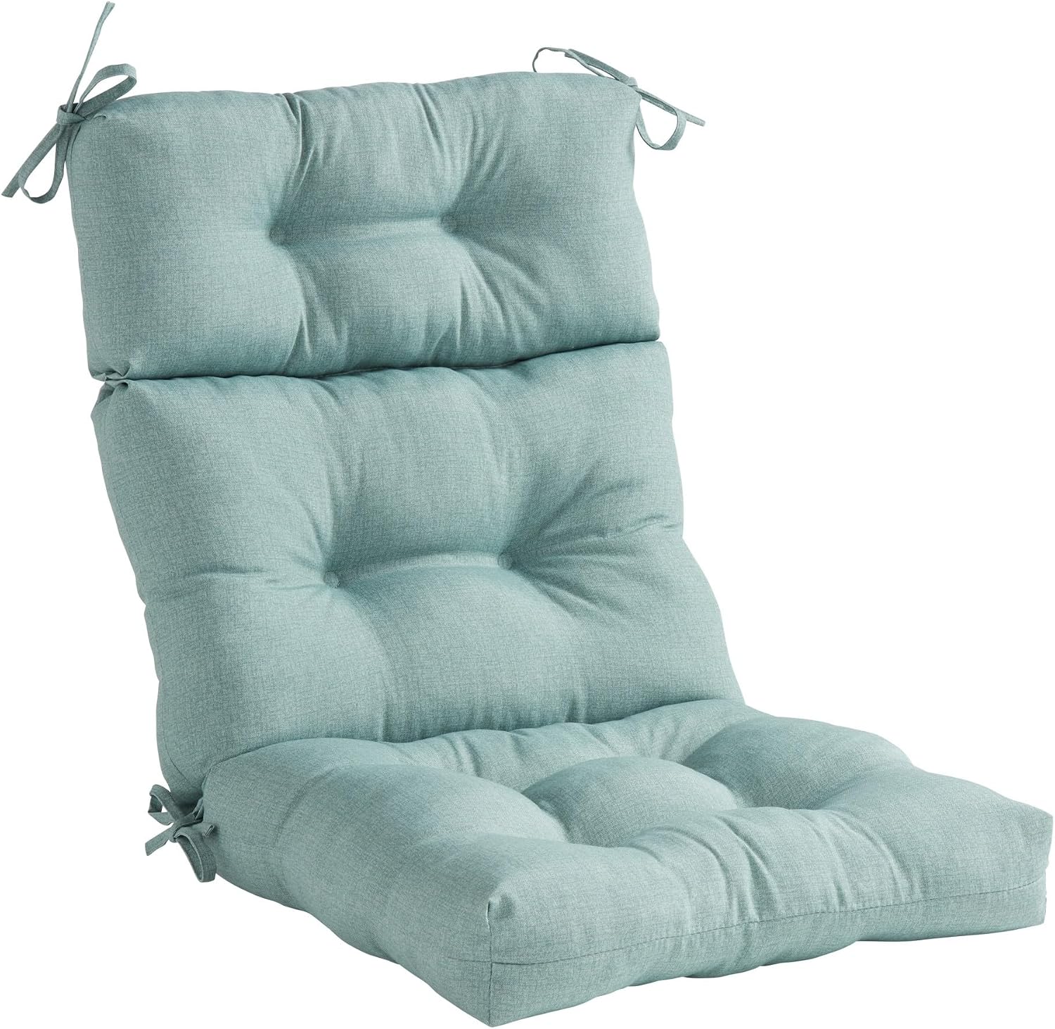 Greendale Home Fashions Outdoor 44x22-inch High Back Chair Cushions (Set of 2), Cement