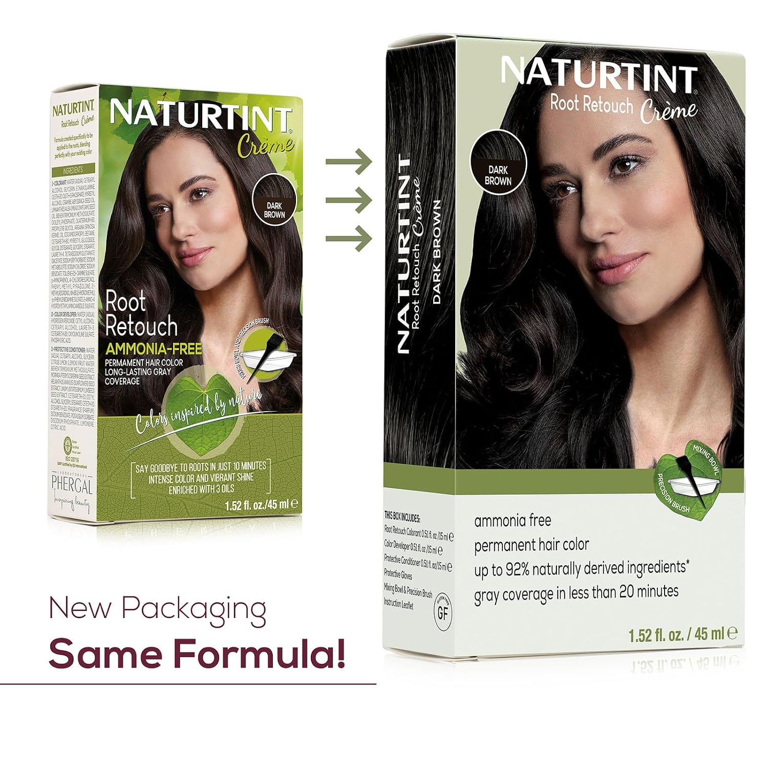 Naturtint Light Brown Root Retouch Crème Permanent Hair Color - Ammonia Free, Conceal Grays, No Artificial Scent, 1.52 Fl Oz
