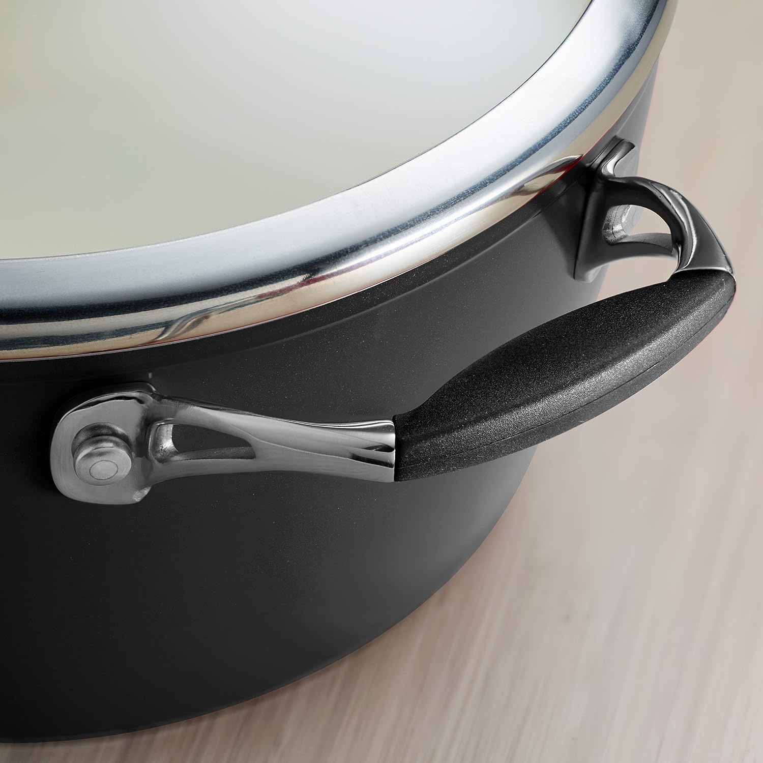 Tramontina Ceramica Deluxe 1.5-Quart Sauce Pan with Glass Lid | Ceramic Non Stick Small Saucepan, Oven-Safe, Metallic Black
