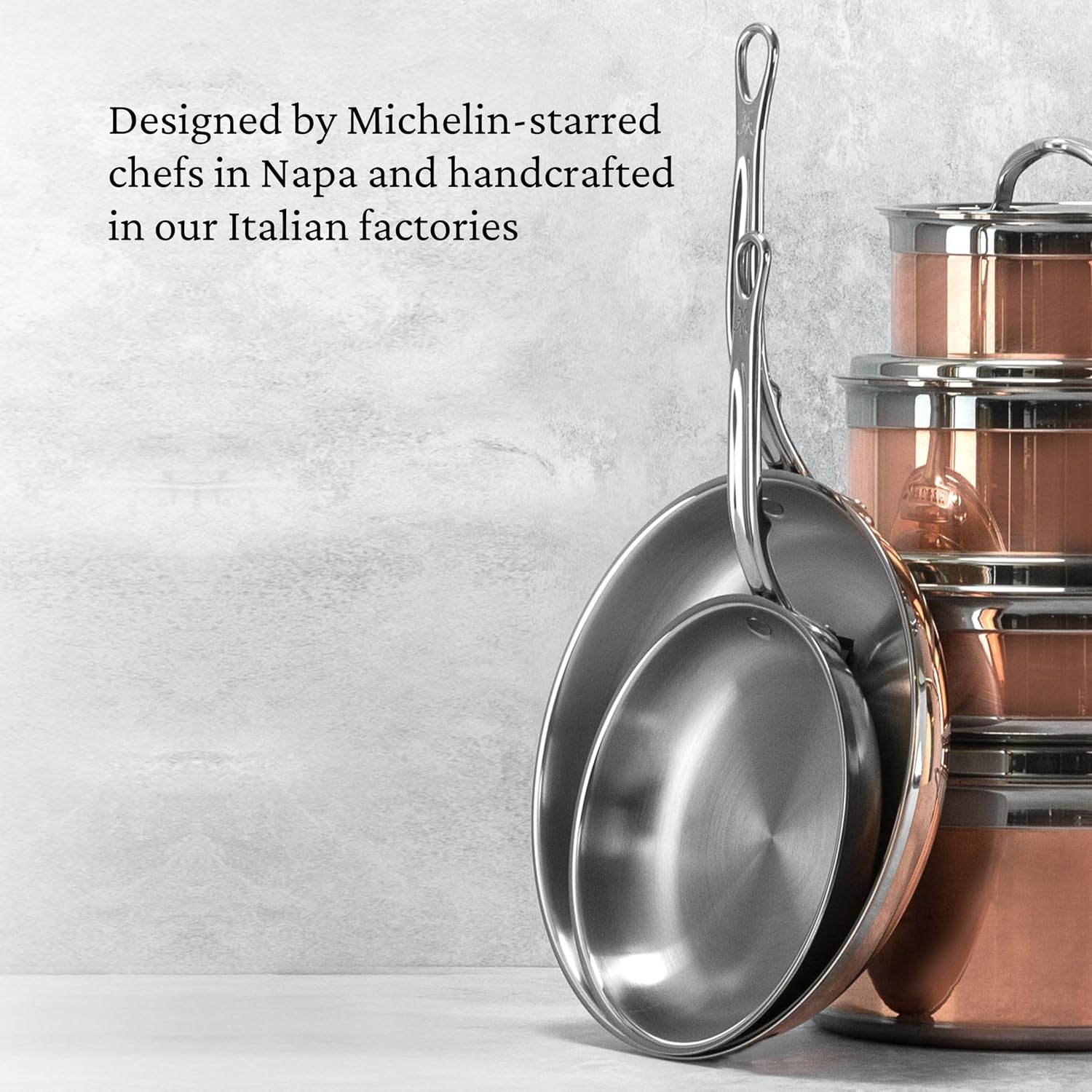 Hestan - CopperBond Collection - 100% Pure Copper Frying Pan, Induction Cooktop Compatible, 8.5-Inch