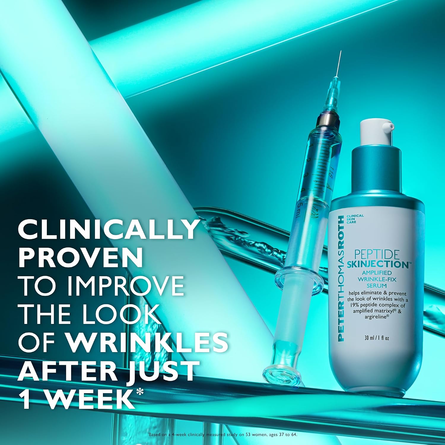 Peter Thomas Roth | Peptide Skinjection™ Amplified Wrinkle-Fix Serum, Clinically Proven Refillable Serum for Anti-Aging and Loss of Firmness