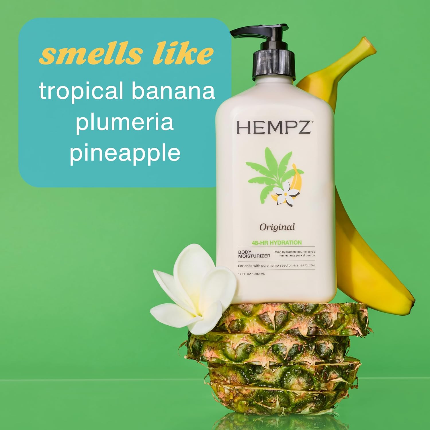 HEMPZ Body Lotion - Sweet Pineapple and Honey Melon - Daily Moisturizing Cream - 17oz