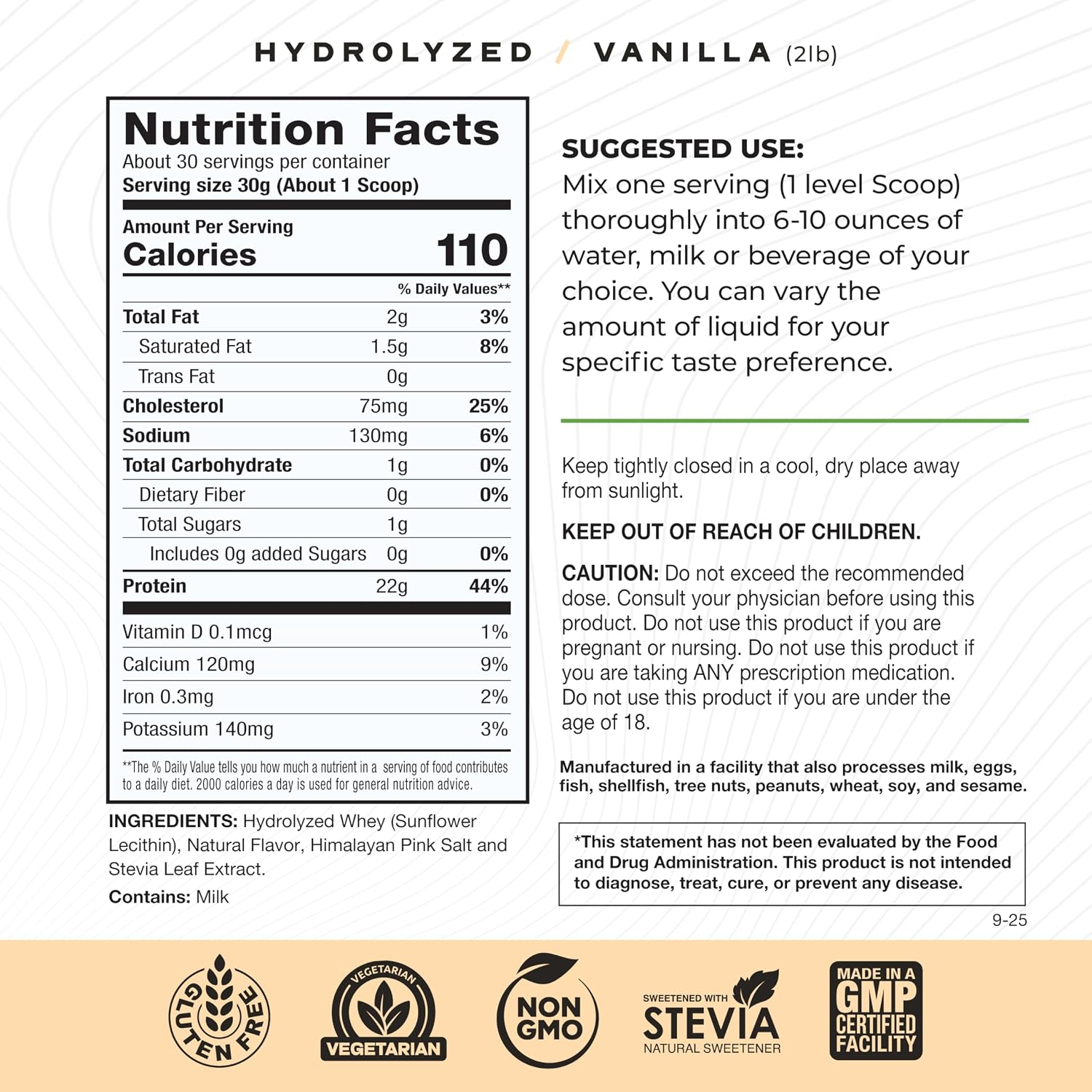Muscle Feast Grass Fed Hydrolyzed Whey Protein Powder, Chocolate (2lb) | All Natural Hormone-Free, Hydro Whey Powder for Men and Women, Clean, Non-GMO, Delicious Hydrolyzed Protein Powder