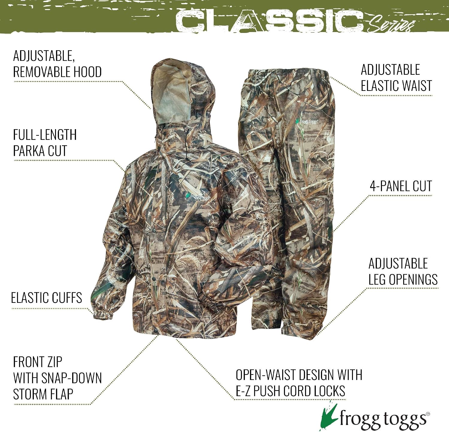 FROGG TOGGS Men's Classic All-Sport 3-Layer Waterproof Breathable Rain Suit