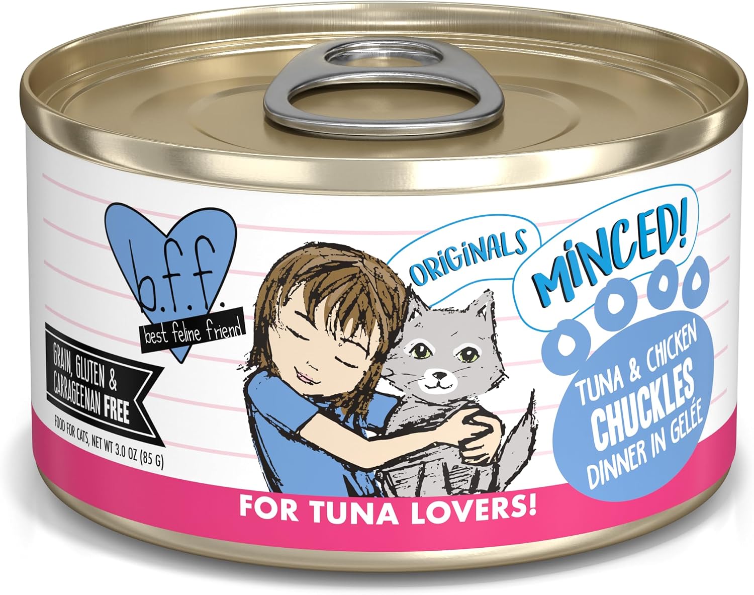Weruva BFF Minced Natural Wet Cat Food, Batch O Besties Variety Pack, 5.5oz Can, Pack of 8