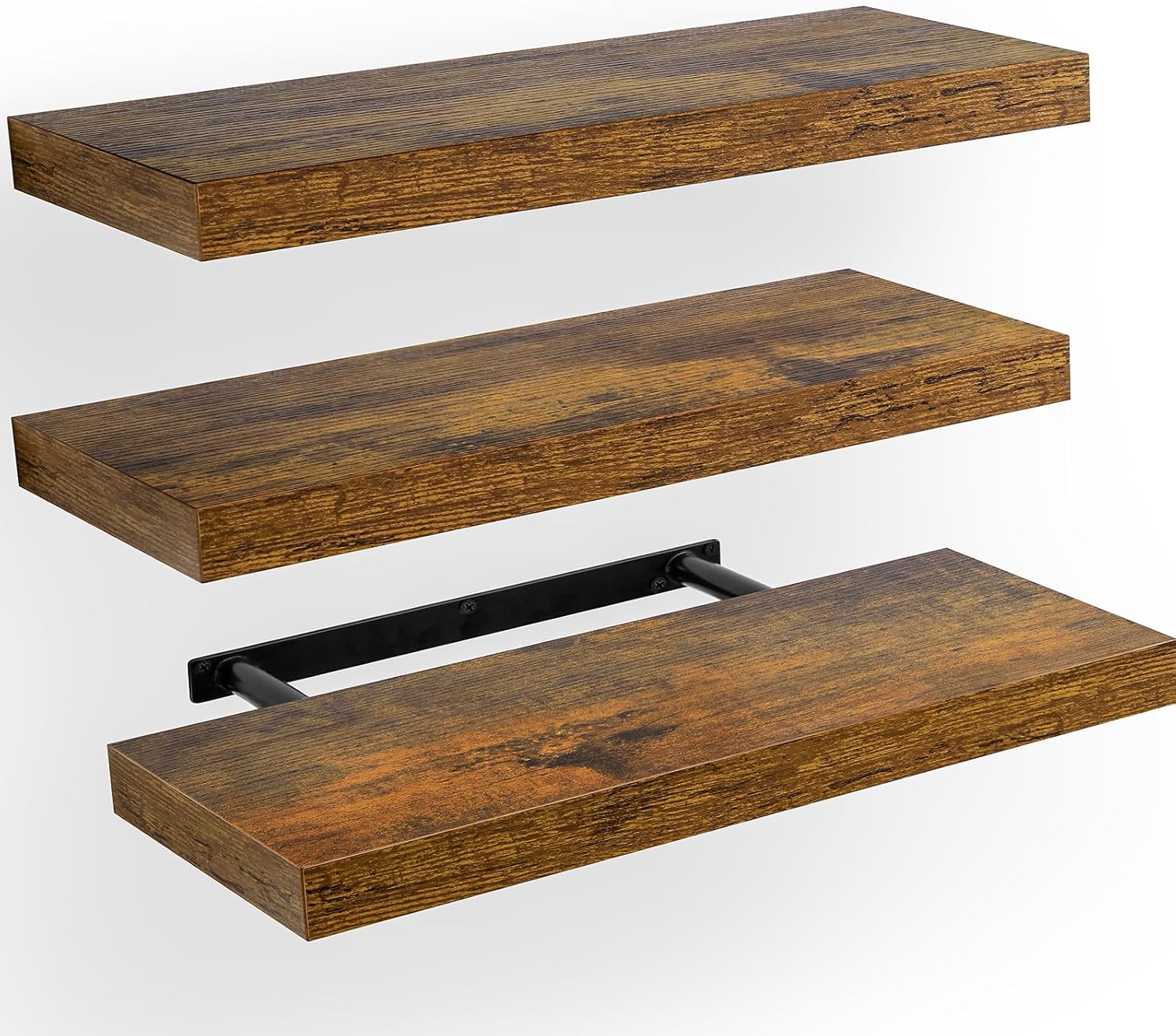AMADA HOMEFURNISHING Floating Shelves, Wall Shelves for Bathroom/Living Room/Bedroom/Kitchen Decor