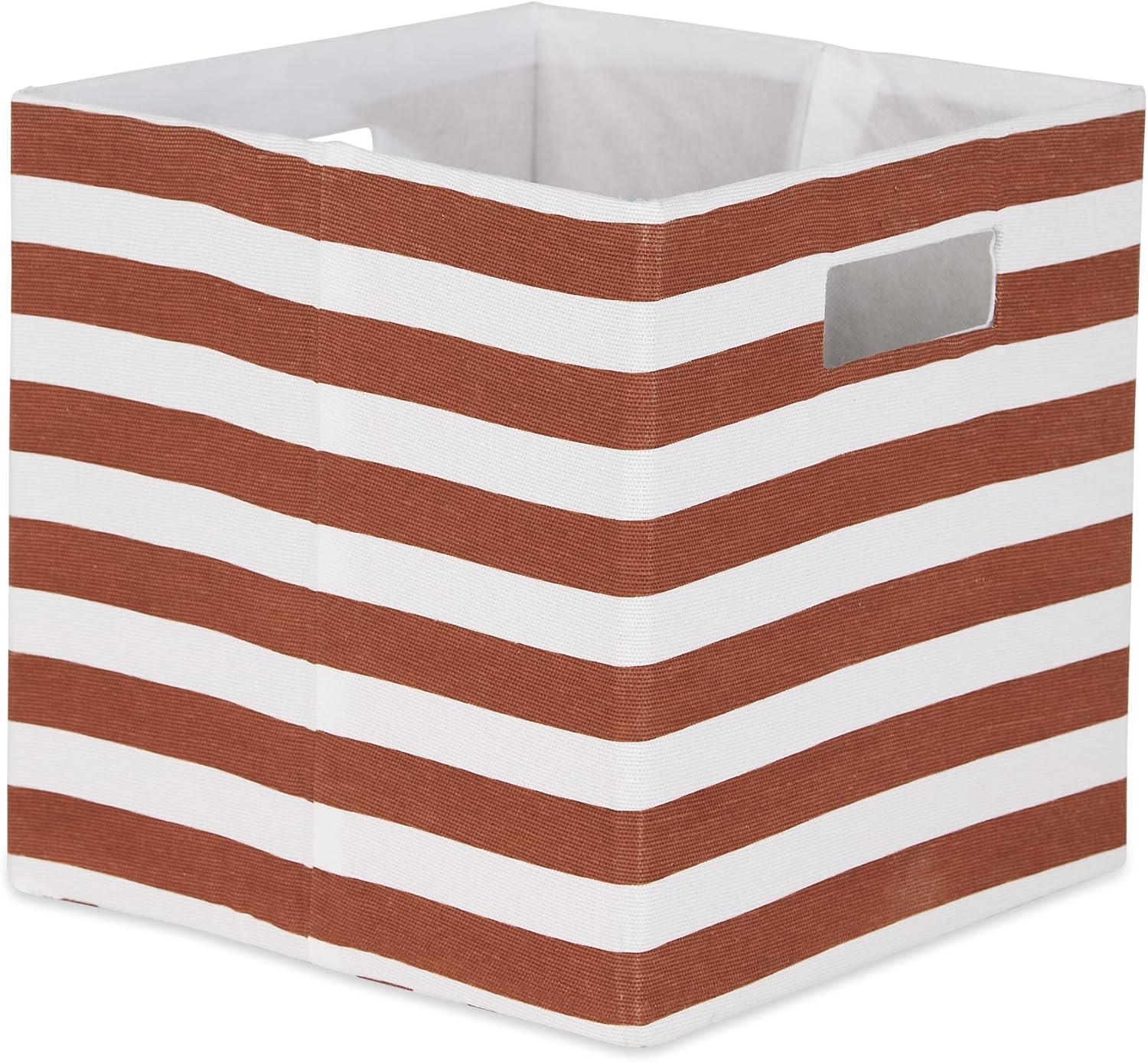 DII Polyester Cube Storage Collection Collapsible Hard Sided Bin, 13x13x13, Black