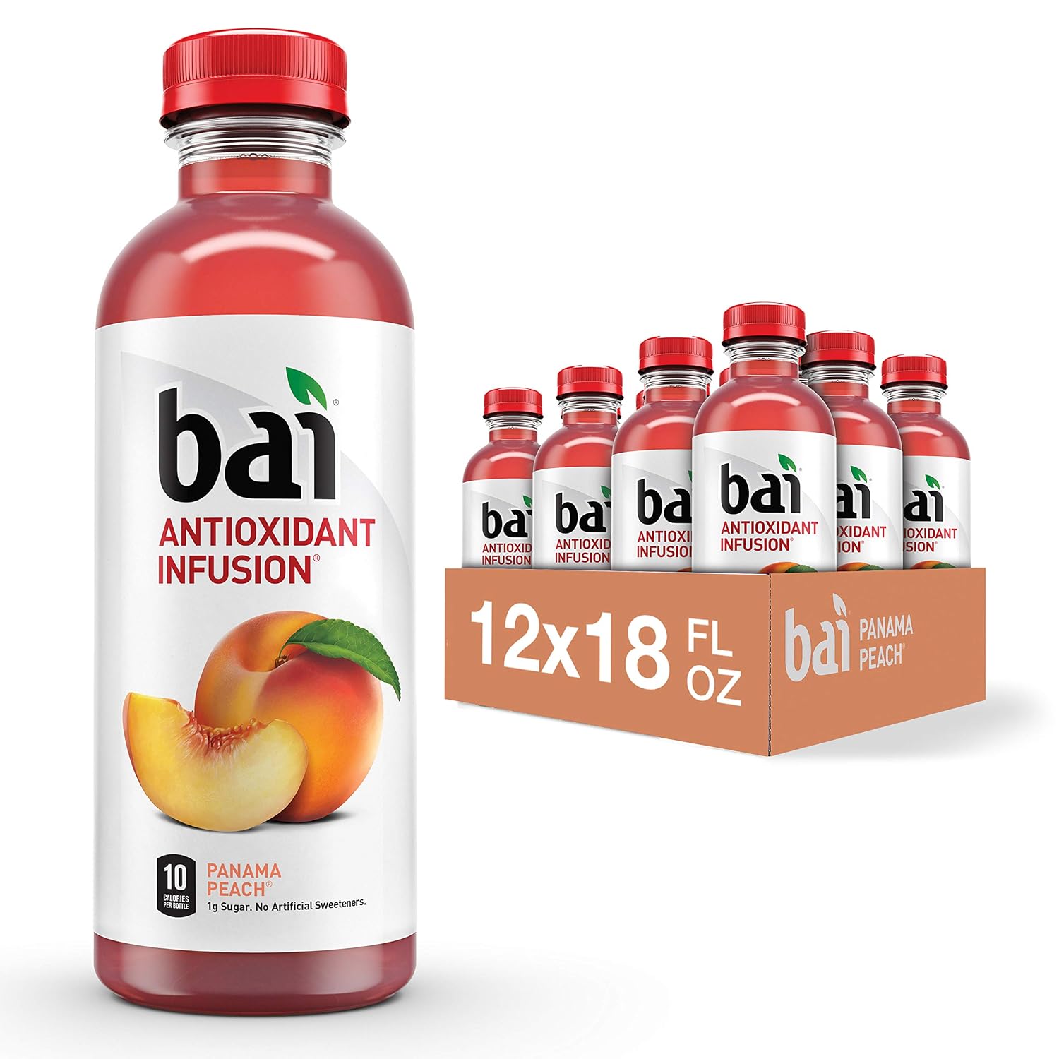 Bai Coconut Flavored Water Puna Coconut Pineapple, Antioxidant Infused, Coconut Pineapple Flavored Water Drink, 18 Fluid Ounce Bottles, 6 Count