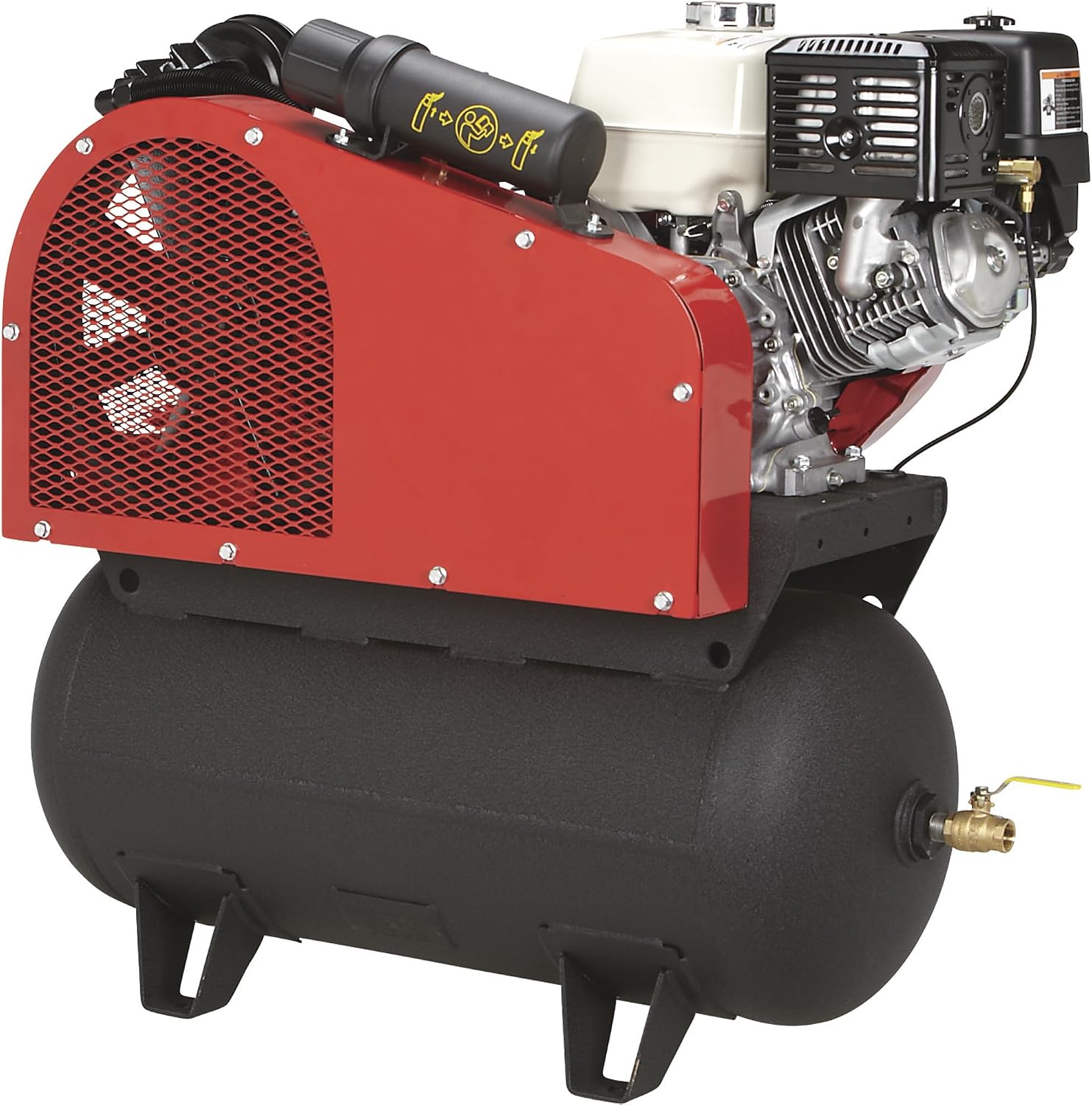 NorthStar Gas Air Compressor, 30-Gallon, 90 PSI, 24.4 CFM at 90 PSI | Honda GX390 OHV engine, Horizontal tank, Portable shop-air supply