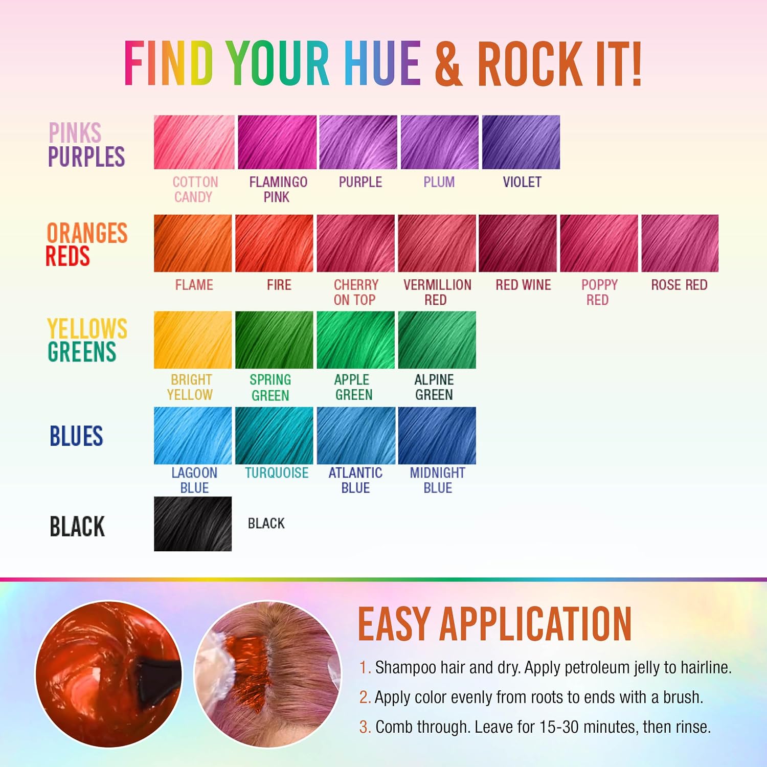 Punky Colour Flamingo Pink Semi Permanent Hair Color – Vibrant Pink Hair Dye, Vegan & Cruelty-Free Conditioning Formula, Lasts Up to 35 Washes, 3.5 fl oz