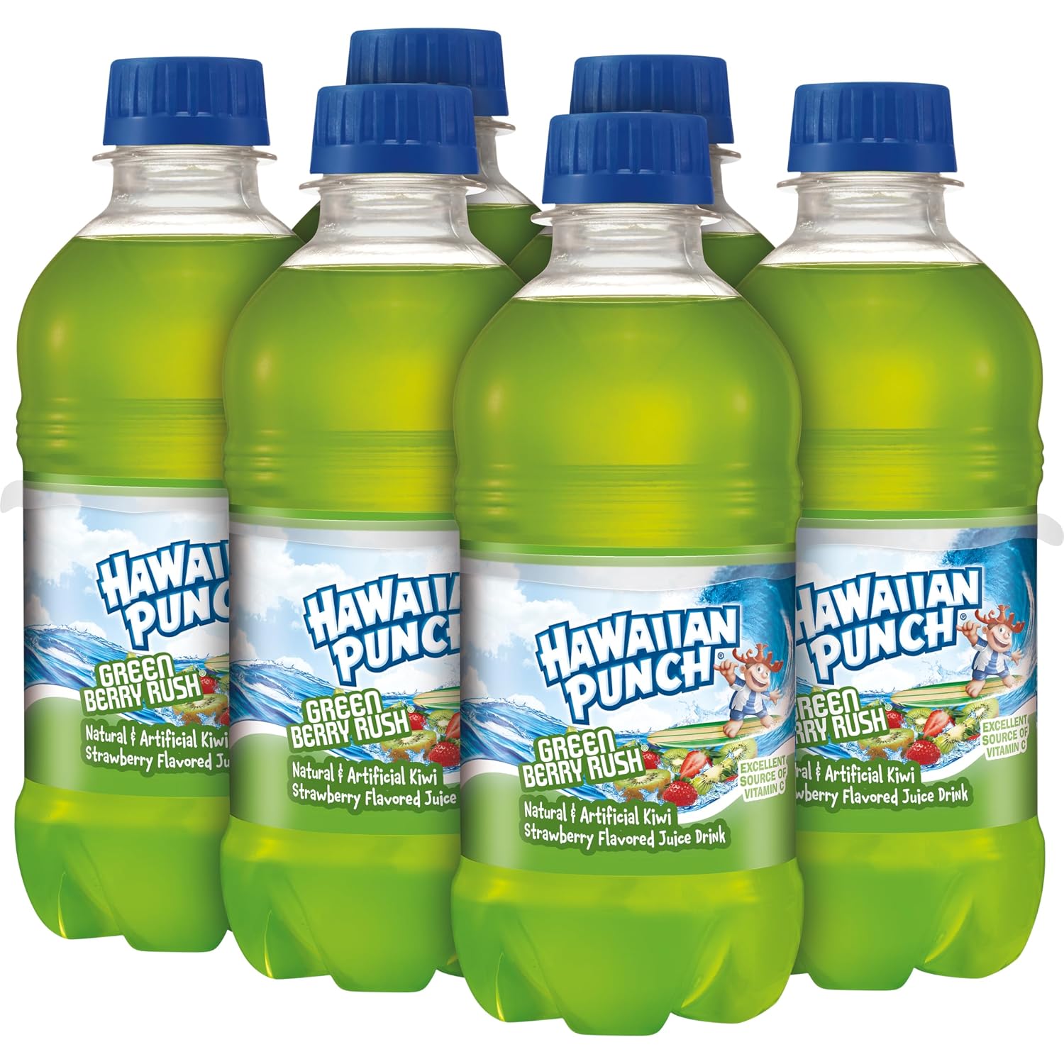 Hawaiian Punch Polar Blast Fruit Juice Drink, 10 Fl Oz Bottles, 24 Count (4 Packs Of 6), Ready-to-drink, On-the-go, Caffeine-free, Carbonation-free, Gluten-free, Excellent Source Of Vitamin C