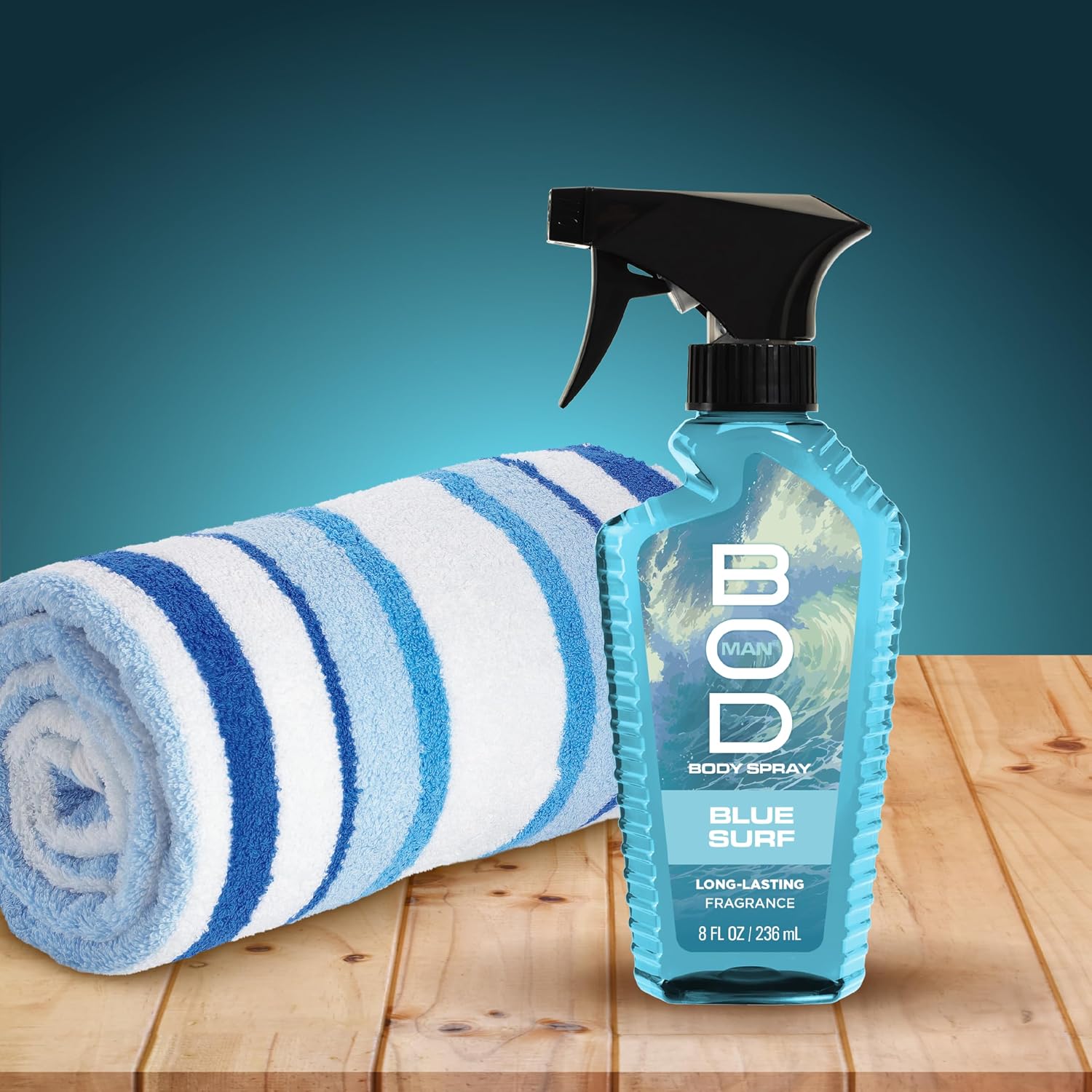 BOD man Fragrance Body Spray, Fresh Blue Musk, 8 fl oz