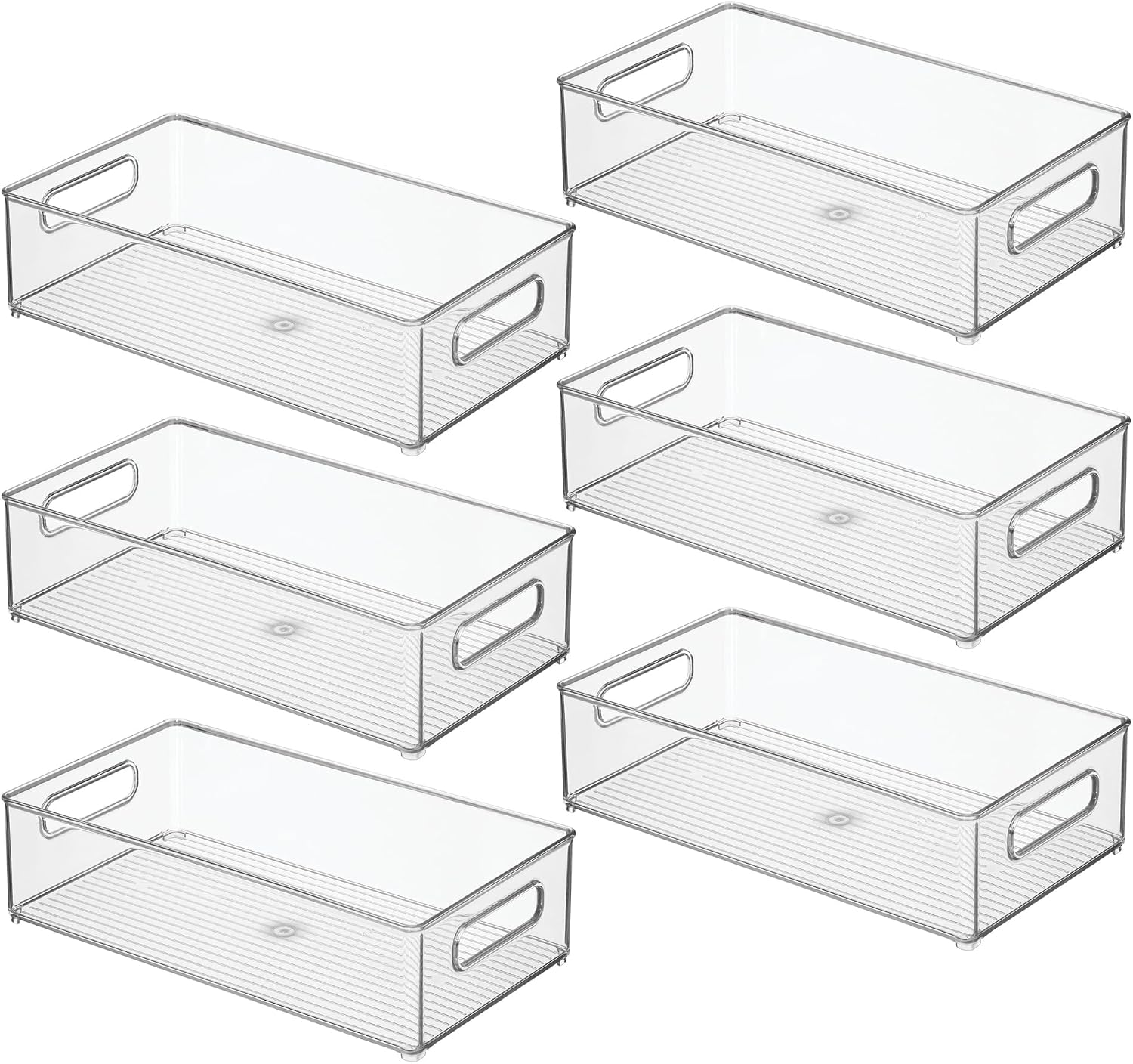 iDesign Stackable Fridge Bin | Storage Bin for Freezer or Pantry Organization, Clear, Made in USA