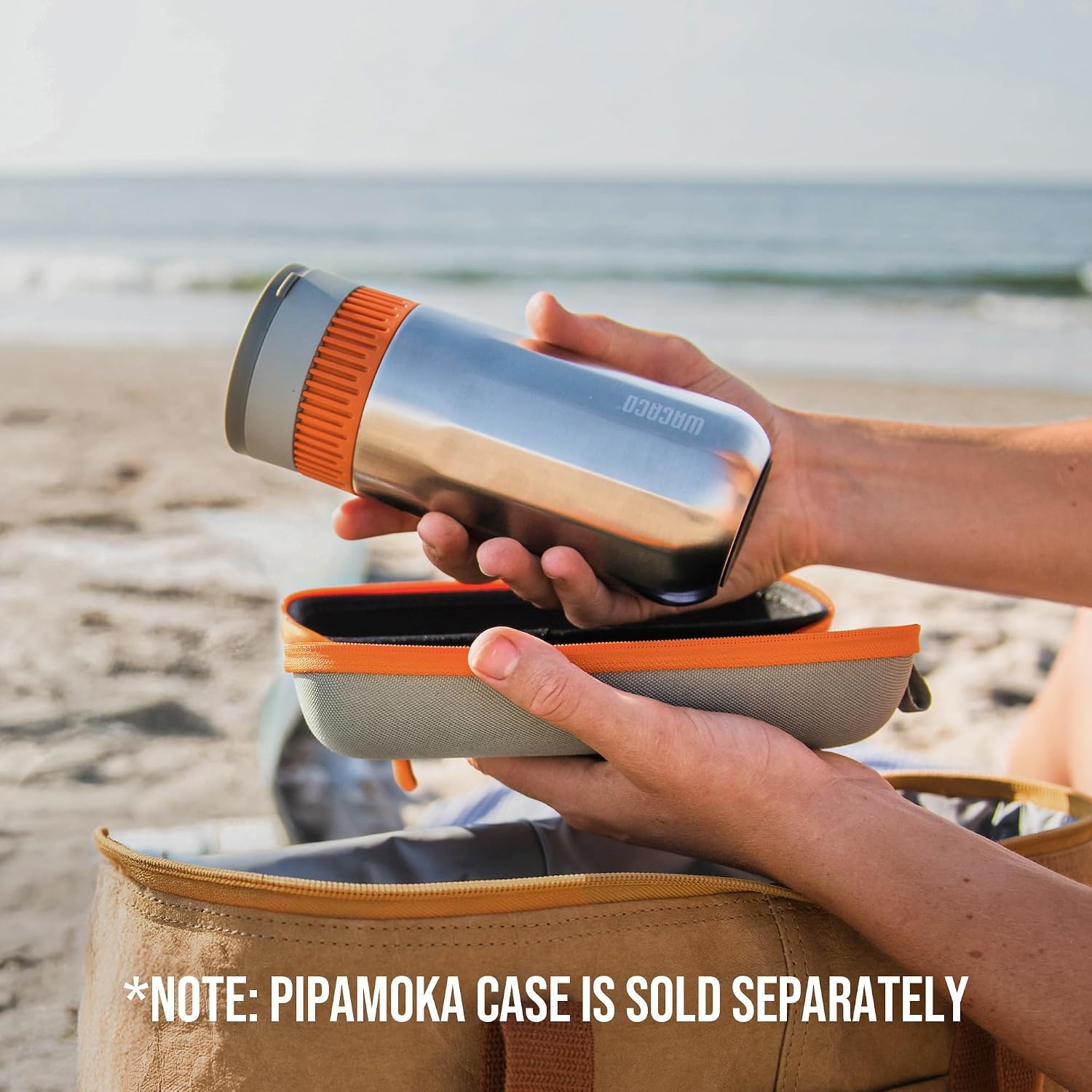 WACACO Pipamoka Portable Coffee Maker, Coffee brewer, All-in-one Vacuum Pressured，Insulated Travel Mug, Hand Powered and Filter Pressure Brewer