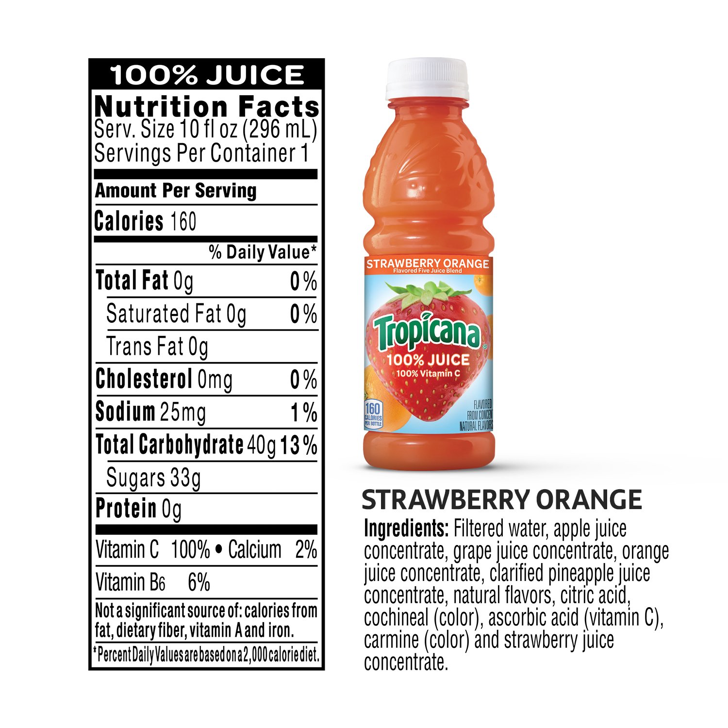 Tropicana Pineapple Peach Mango 100% Juice, 24-pack, 10 fl oz bottles