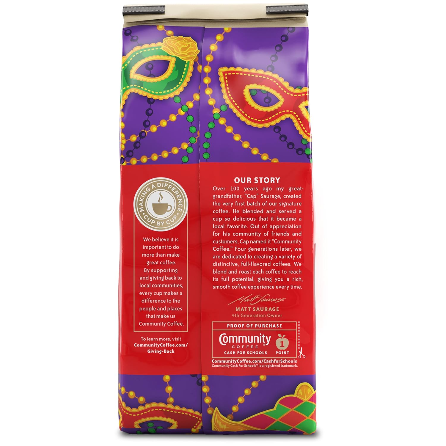 Community Coffee Caramel Cookie Butter Flavored 12 Ounces, Medium Roast Ground Coffee, 12 Ounce Bag (Pack of 1)