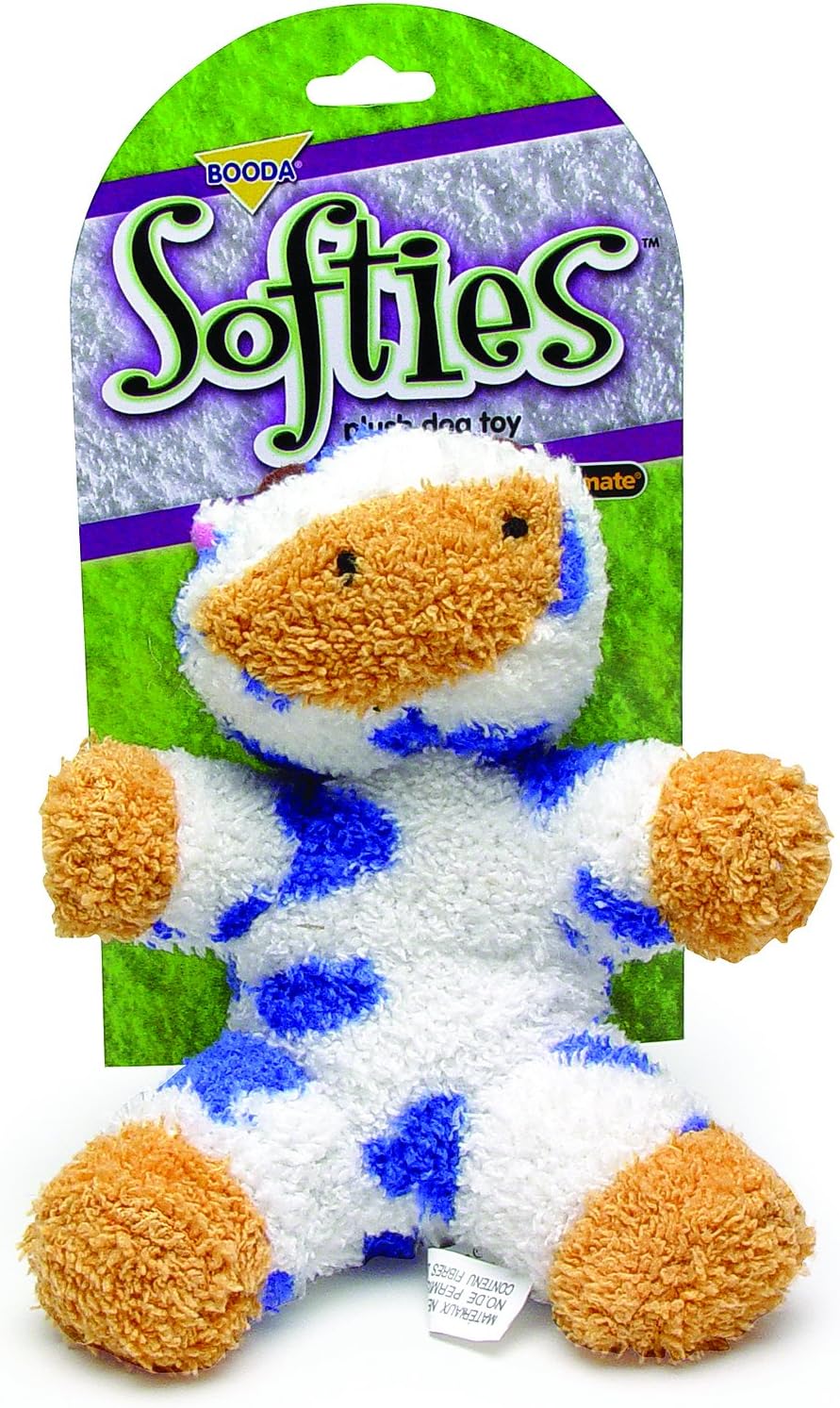 Petmate Softies Cow Toy for Dog, Medium