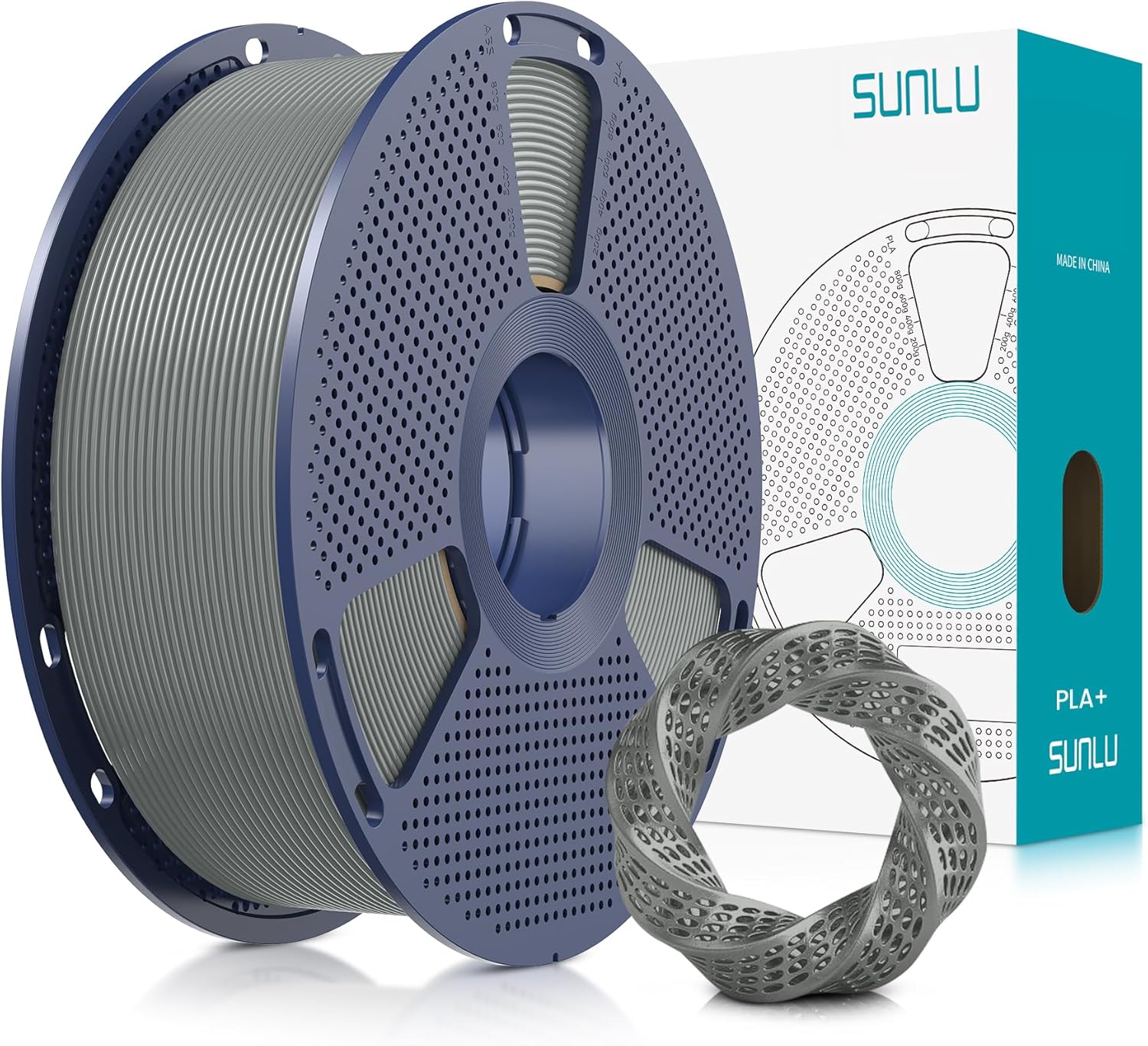 SUNLU PLA Plus Filament 1.75mm White 1KG