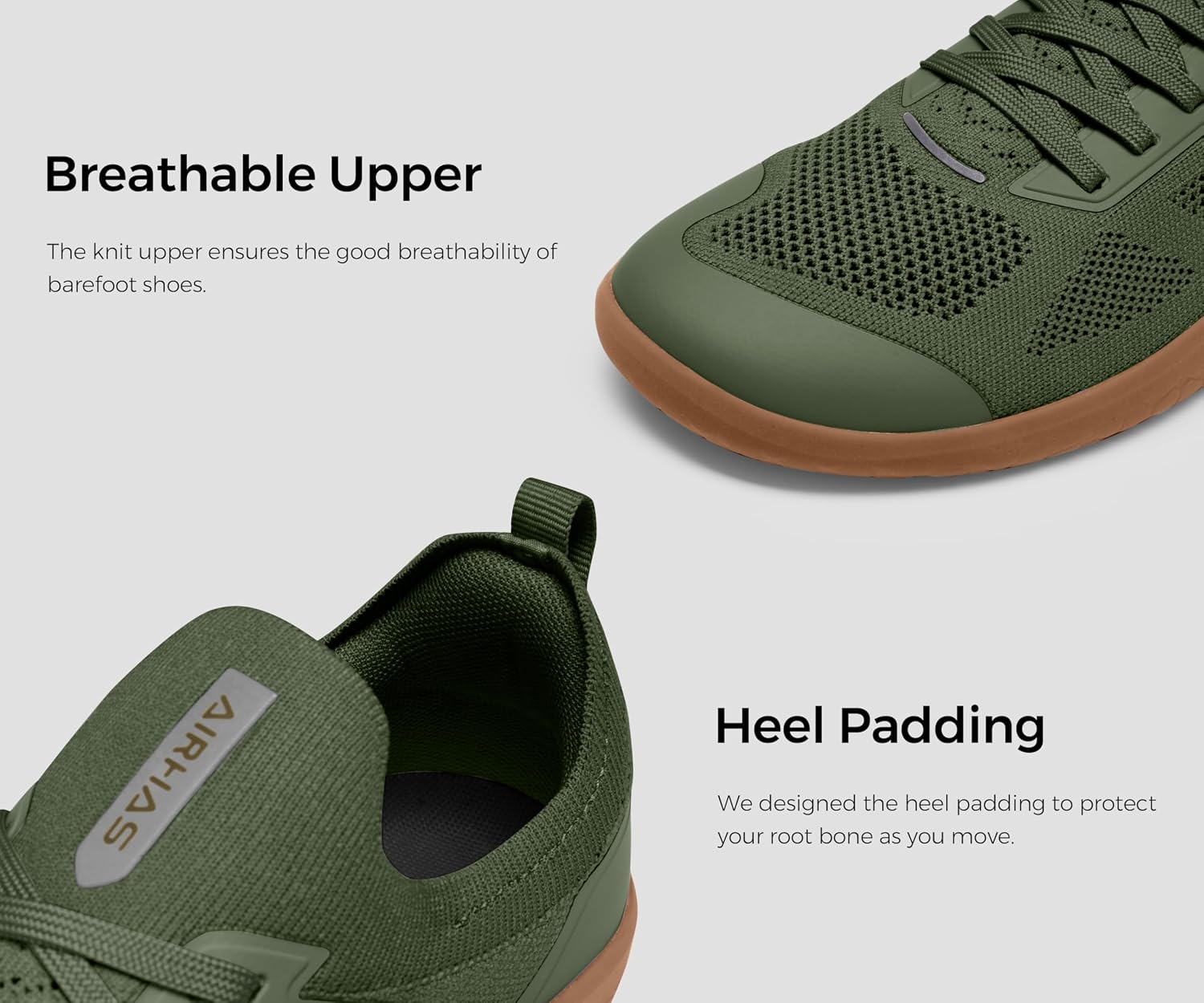Men's Barefoot Shoes Zero Drop Minimalist Sneakers with Anatomical Toe Box | Breathable, Stretchy, Flat for Gym, Workout, Lifting, Training