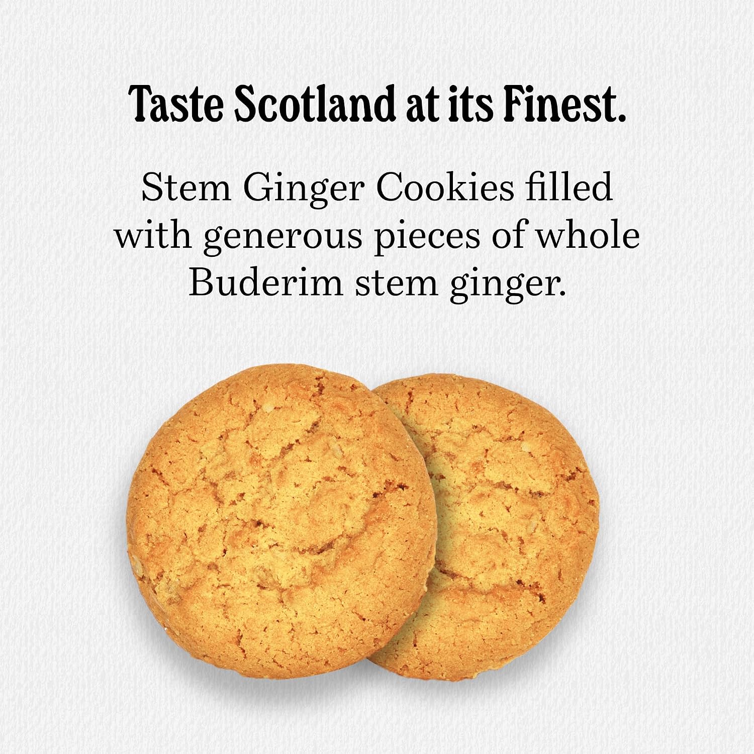 Walker's Shortbread Stem Ginger Biscuits, Scottish Cookies, 5.3 Oz (Pack of 6)
