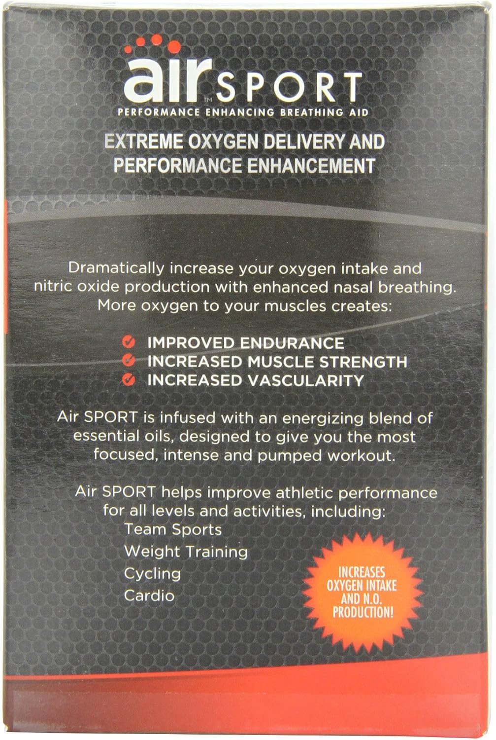 Air Sport Extreme Oxygen - Performance Enhancing Breathing Aid, 12 Count