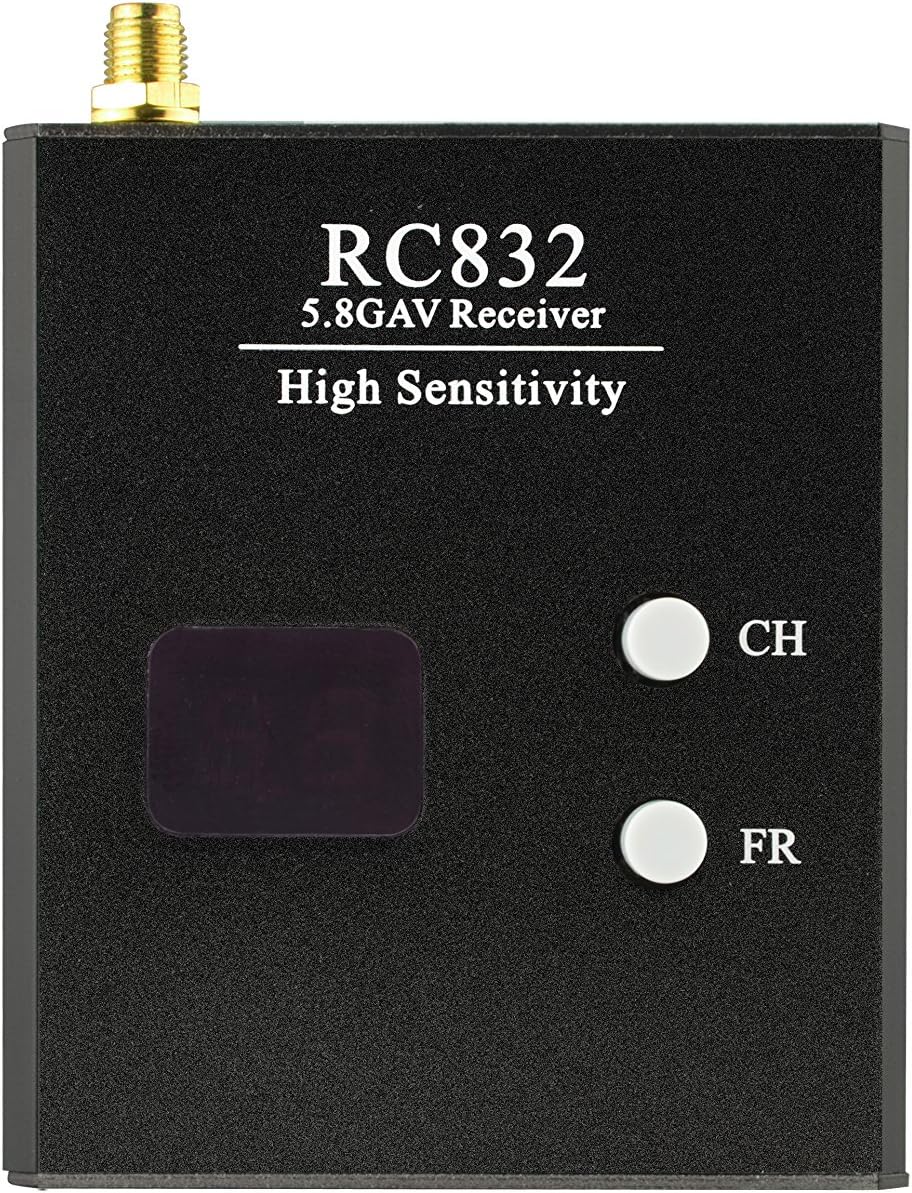 WR832 5.8GHz 40CH Wireless FPV Audio Video Receiver for Racing Drone and Multicopter