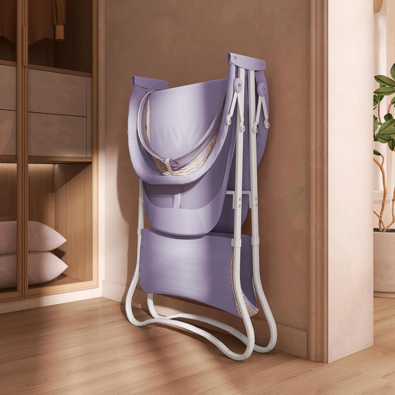 Dream On Me Karley Bassinet in Grey and Pink