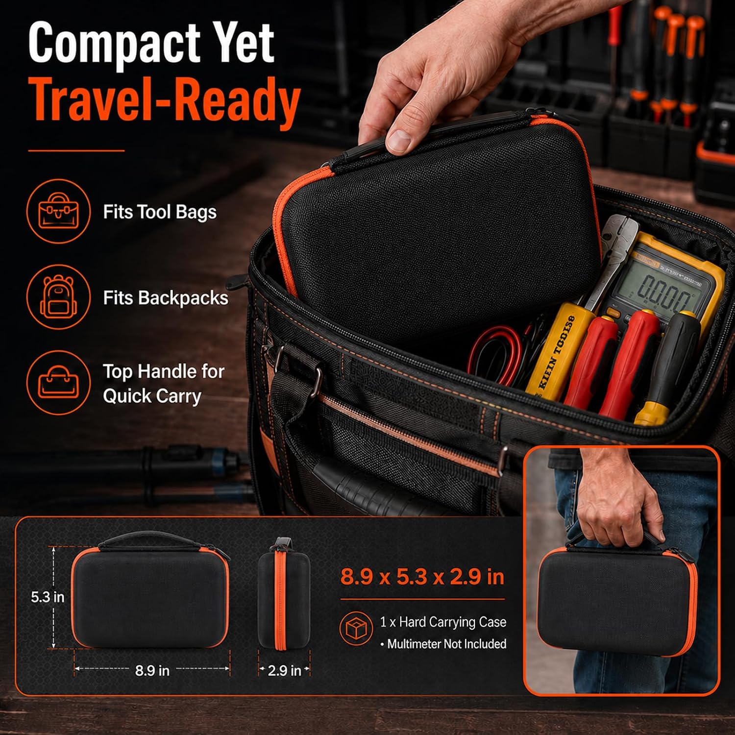 Comecase Hard Case for Fluke 87V/88V/15B+/17B+ and More Digital Multimeter