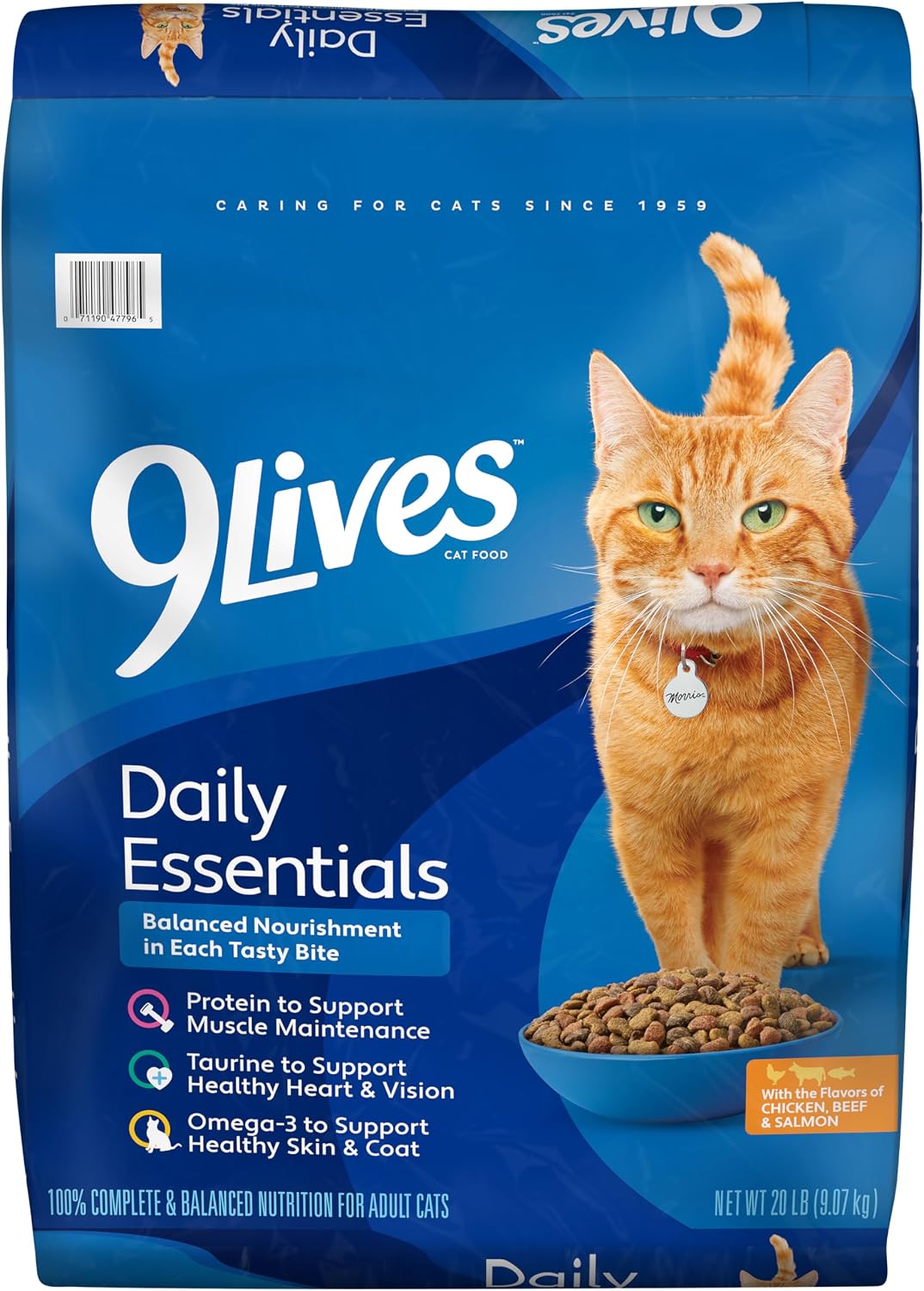 9Lives Daily Essentials Dry Cat Food, 20 Pound Bag