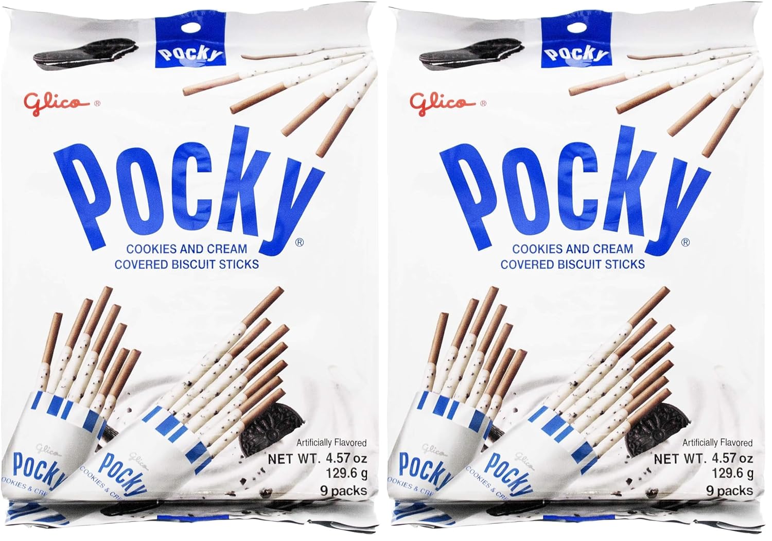 Glico Pocky, Chocolate Cream Covered Biscuit Sticks (9 Individual Bags), 4.13 oz