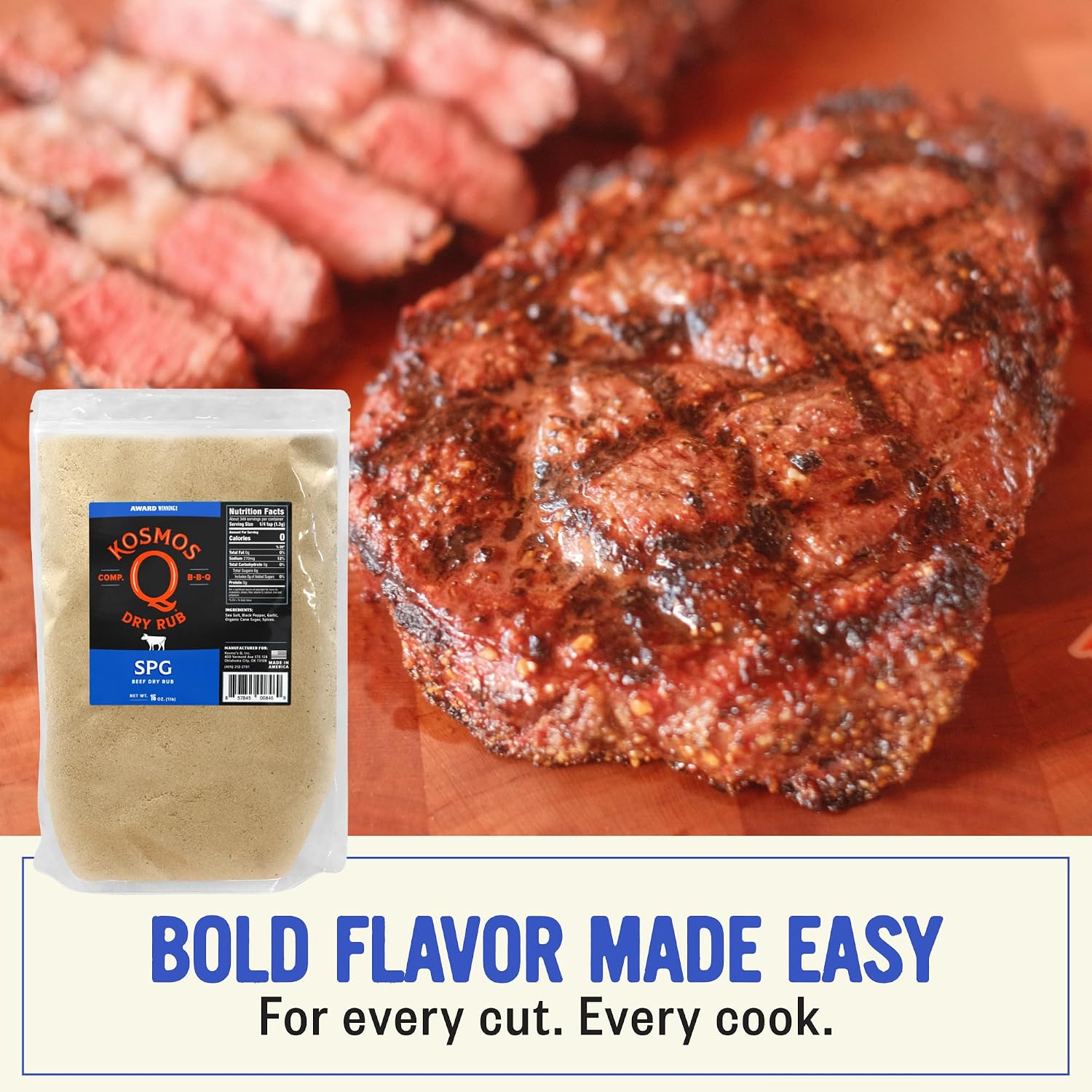 Kosmos Q Hot Dirty Bird BBQ Dry Rub, Spicy Seasoning with Chili Pepper, Brown Sugar, Garlic & Onion for Chicken, Turkey, Ribs, Pork, Dry Rub for Smoking & Grilling Meat, BBQ Spice Blend, 11 Oz Bag