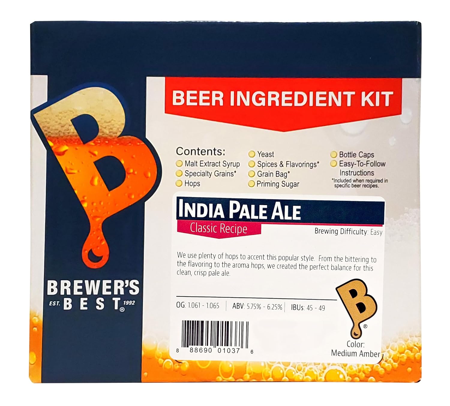 India Pale Ale Homebrew Beer Ingredient Kit Brewers Best