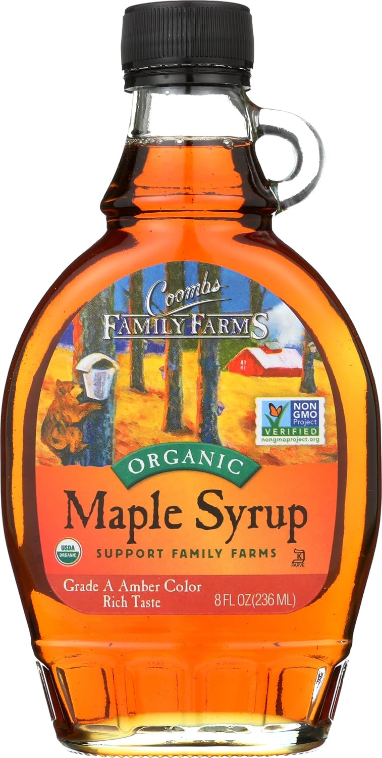 Coombs Family Farms 100% Pure Organic Maple Syrup Grade A Amber Rich, 8 Fl Oz