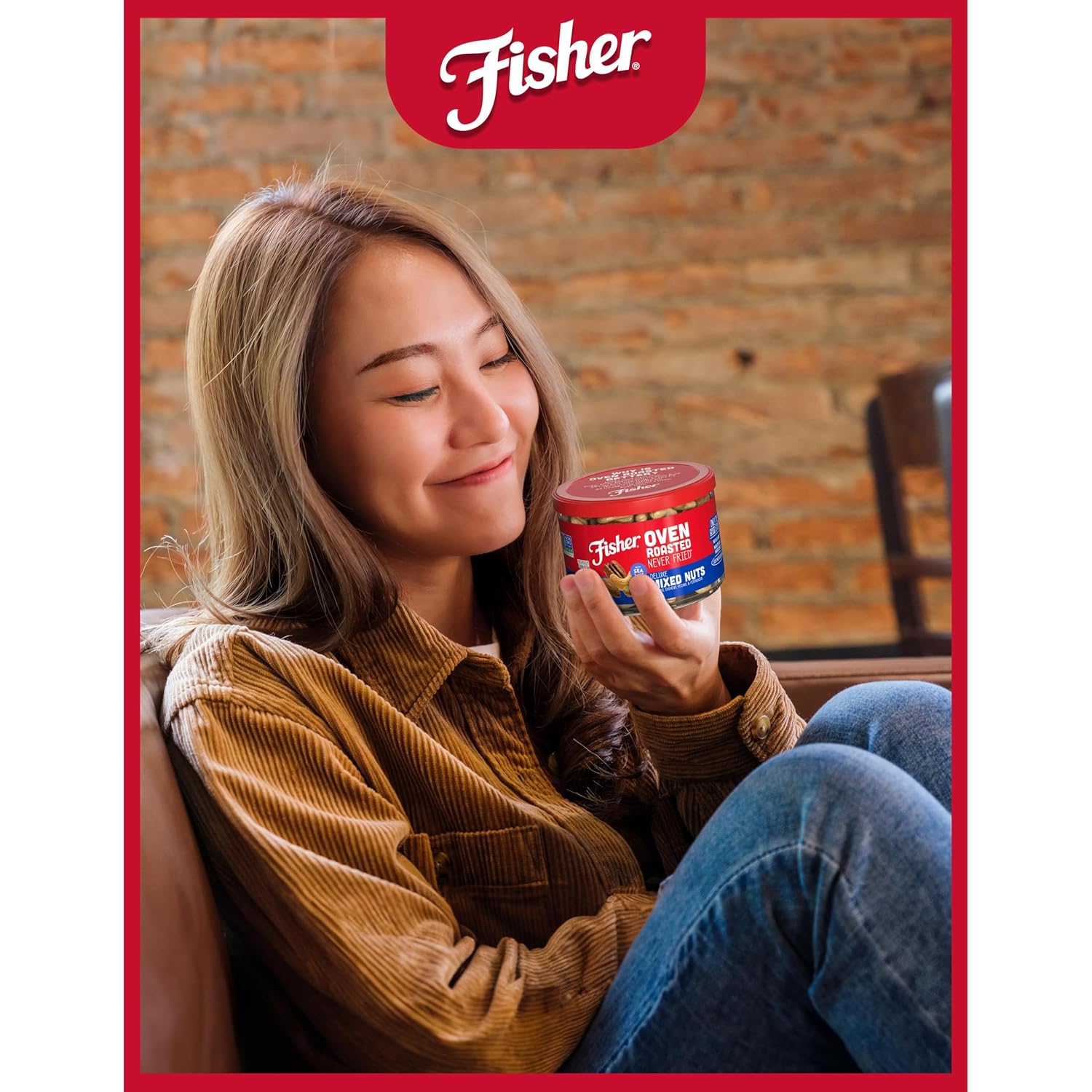 Fisher Oven Roasted Never Fried Deluxe Mixed Nuts, 24 Ounces