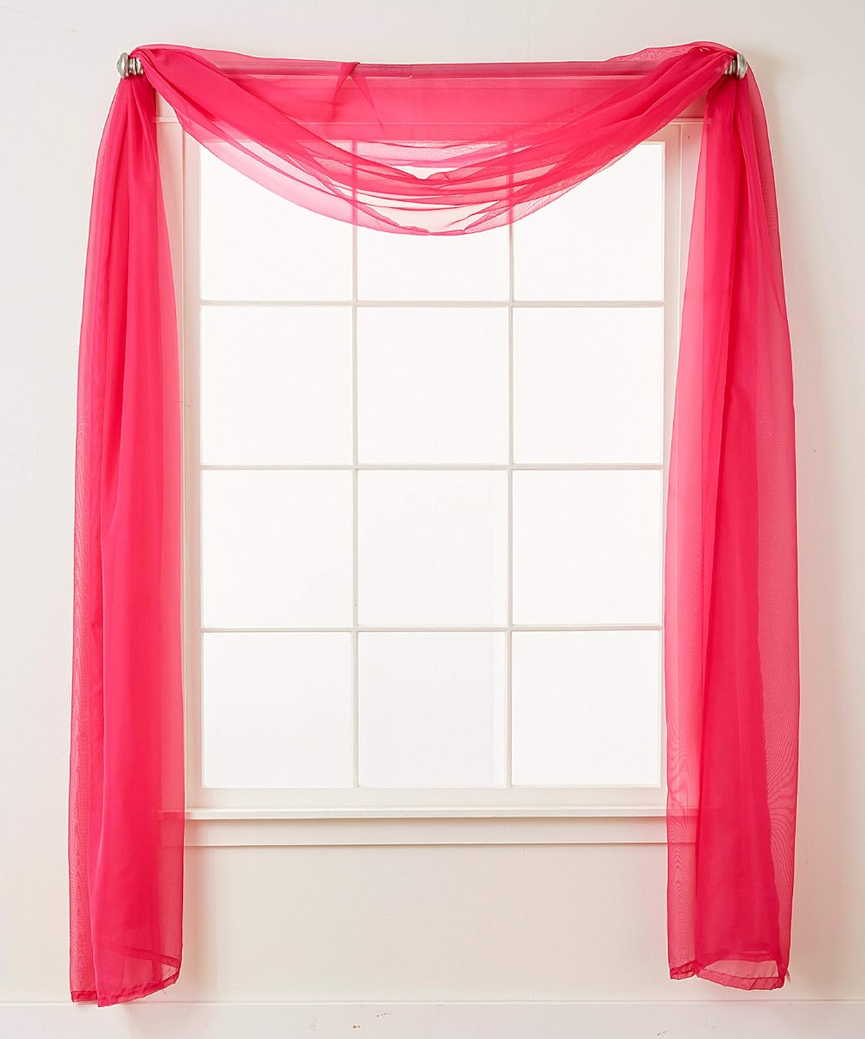 Elegant Comfort Luxury Sheer Curtains, Window Treatment Curtain Panels with Rod Pocket for Kitchen, Bedroom and Living Room (55 x 216-inches Long)