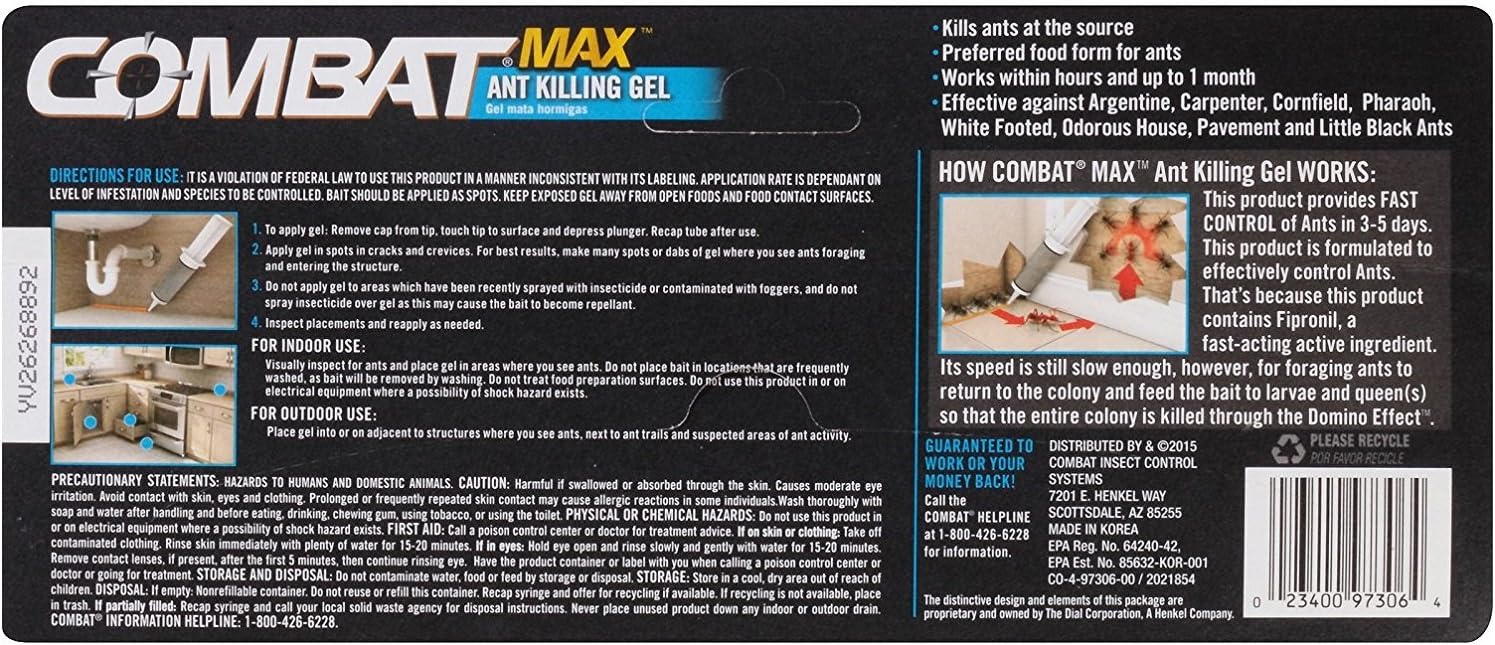Combat Max, Ant Killing Gel, 27 Grams (2 Pack)