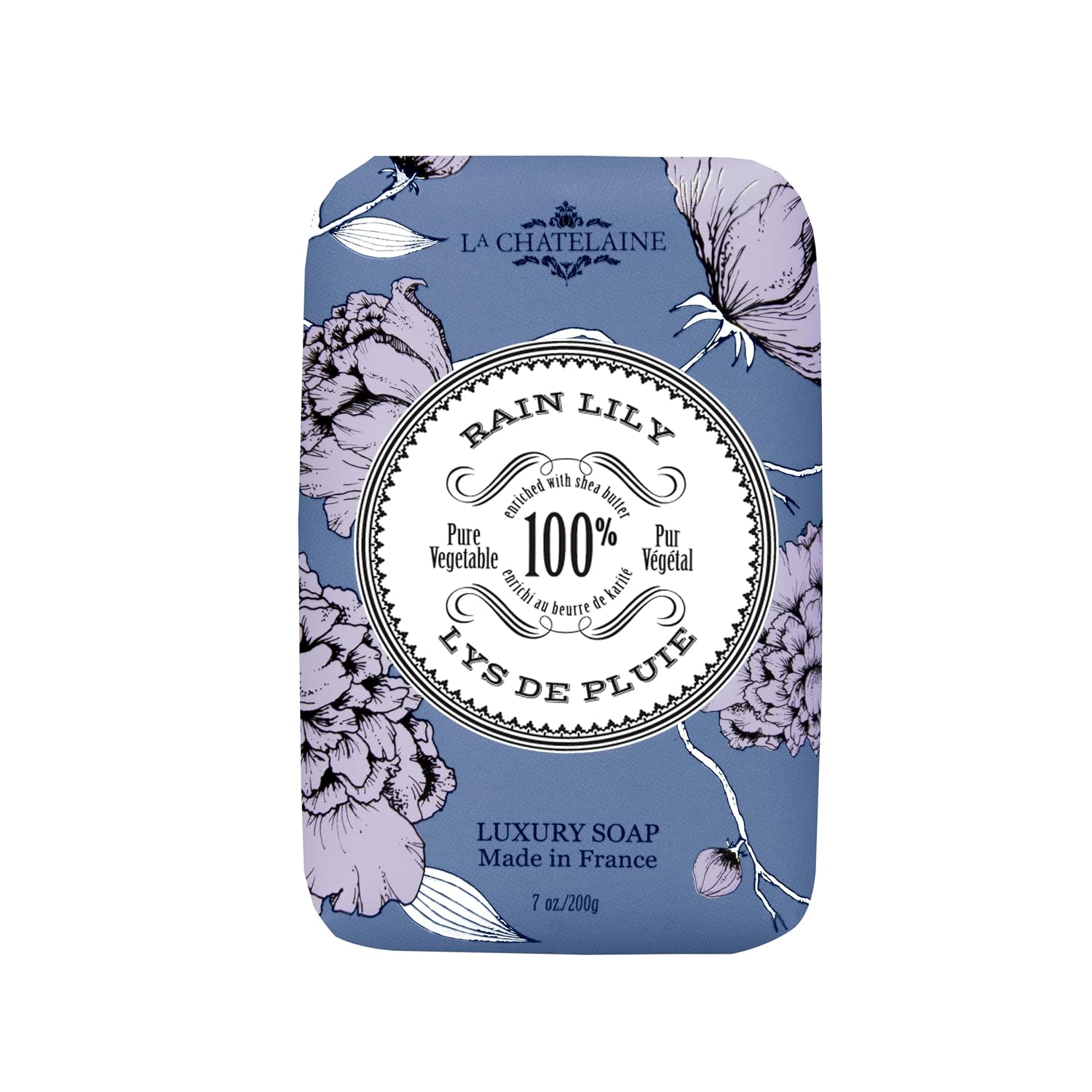 La Chatelaine Luxury Exfoliating Bar Soap | Natural Shea Formula (Sweet Almond, 7 oz)