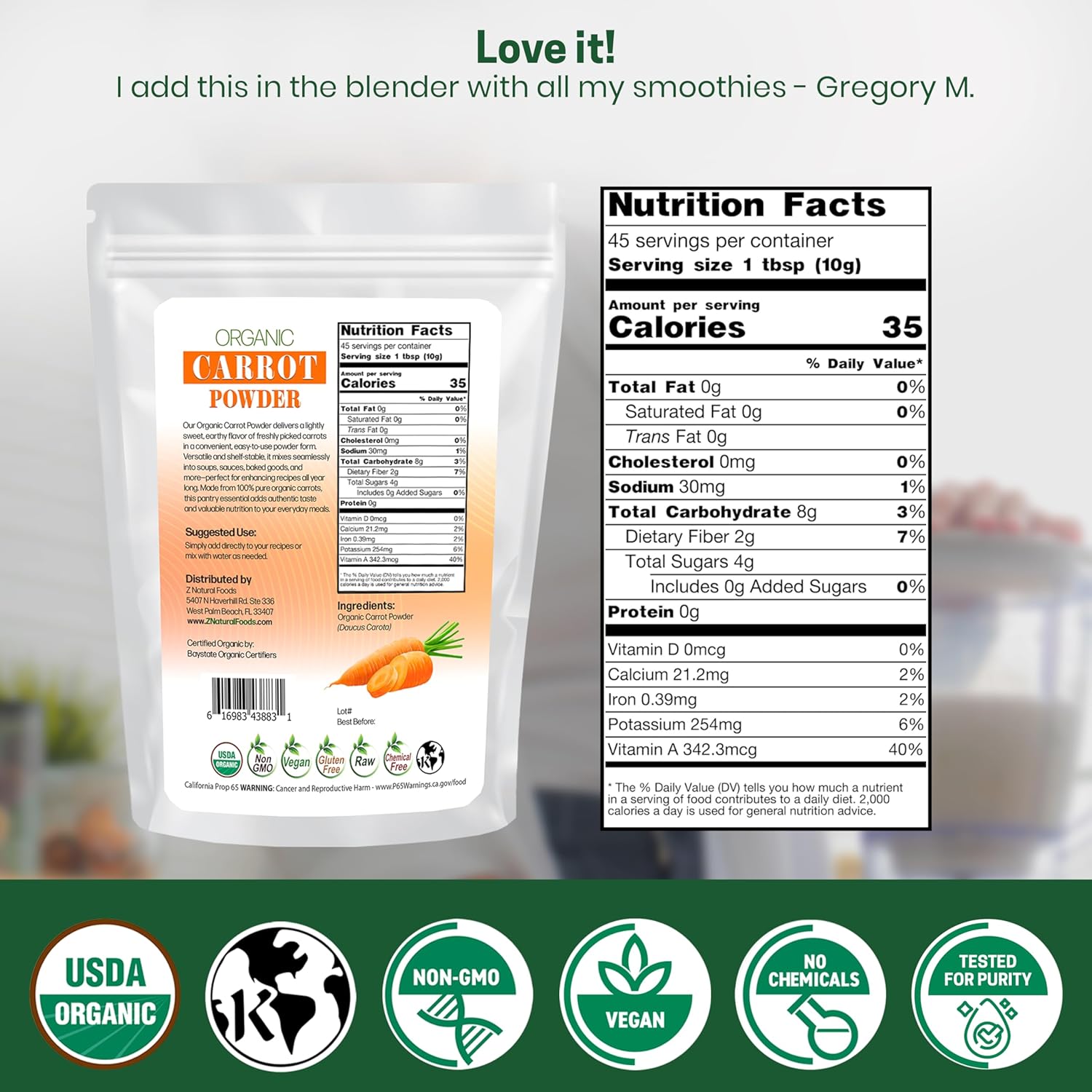 Z Natural Foods Organic Beet Root Powder - Vegan, Gluten Free, 16 oz
