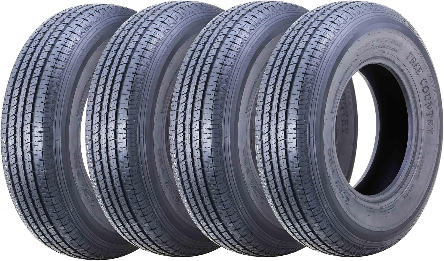 FREE COUNTRY 4 Premium Trailer Tire ST225/75R15 10PR LRE 117N w/Scuff Guard