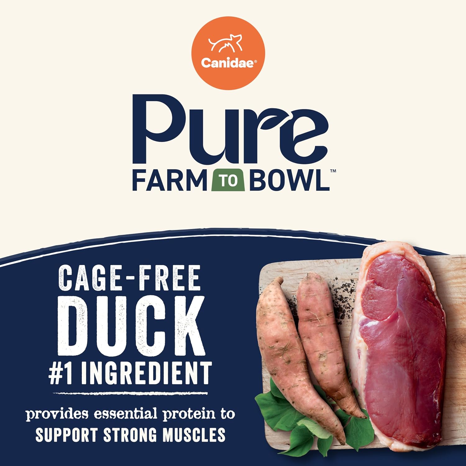 Canidae Pure Farm to Bowl Dry Dog Food - Balanced Nutrition for Adult Dogs - Limited Ingredient Formula - Grain, Wheat & Soy-Free - 22 lb - Wild-Caught Salmon & Sweet Potato Recipe