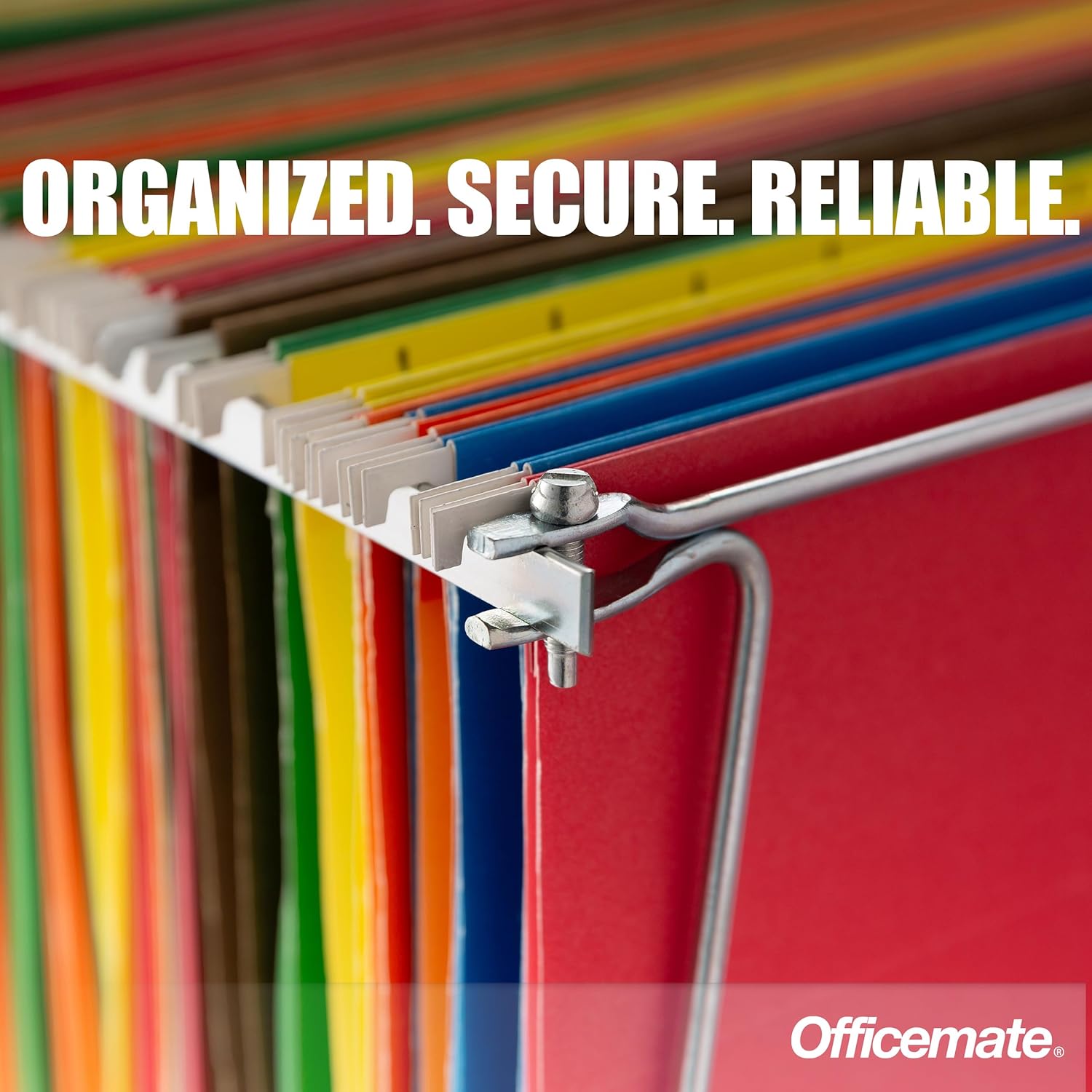 Officemate Hanging File Frame, Letter Size, Adjustable 14 to 18-Inches, 2 Count (Pack of 1),Silver, 91990