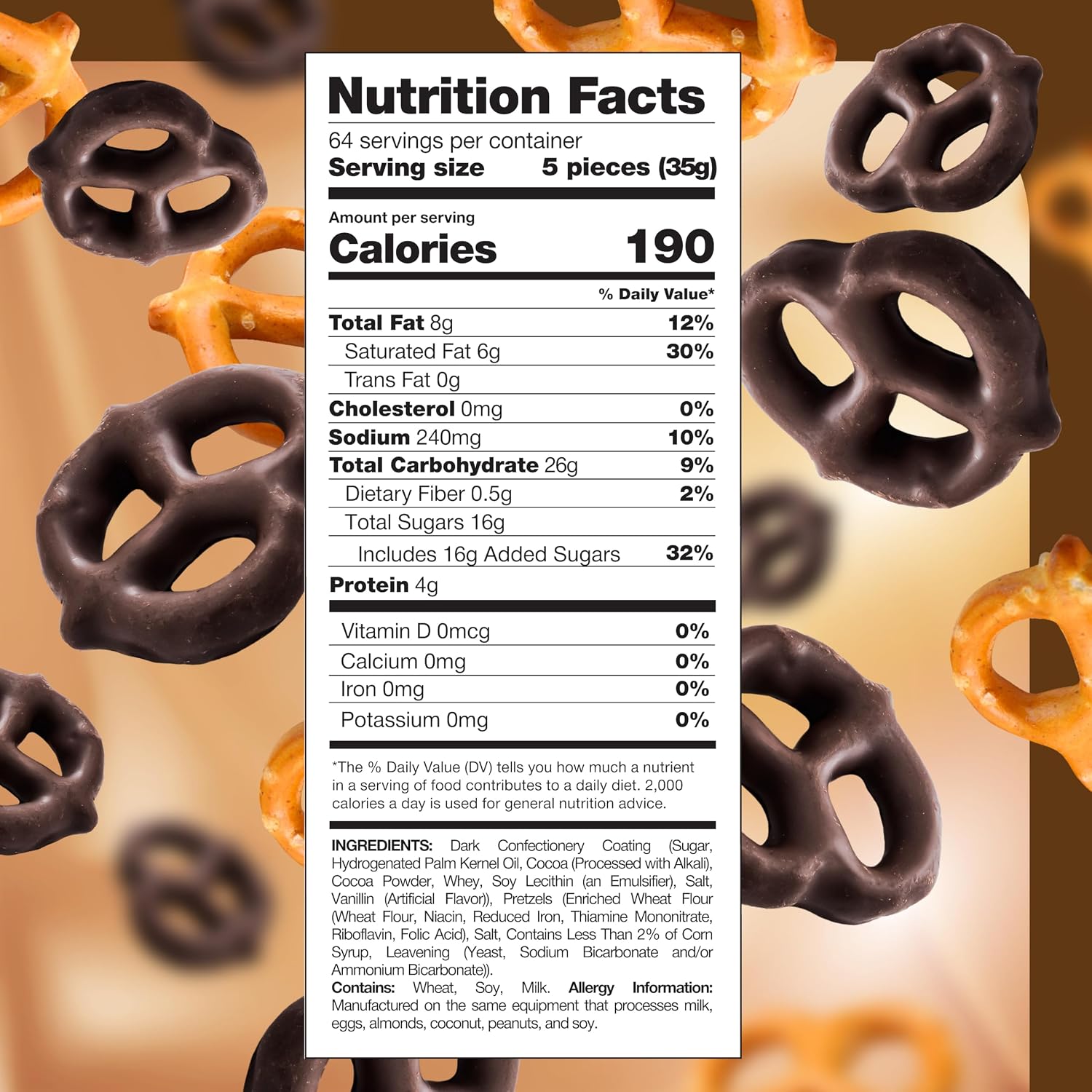 Dark Chocolate Covered Pretzels - 5 Lb Pack | Sweet & Salty Snack