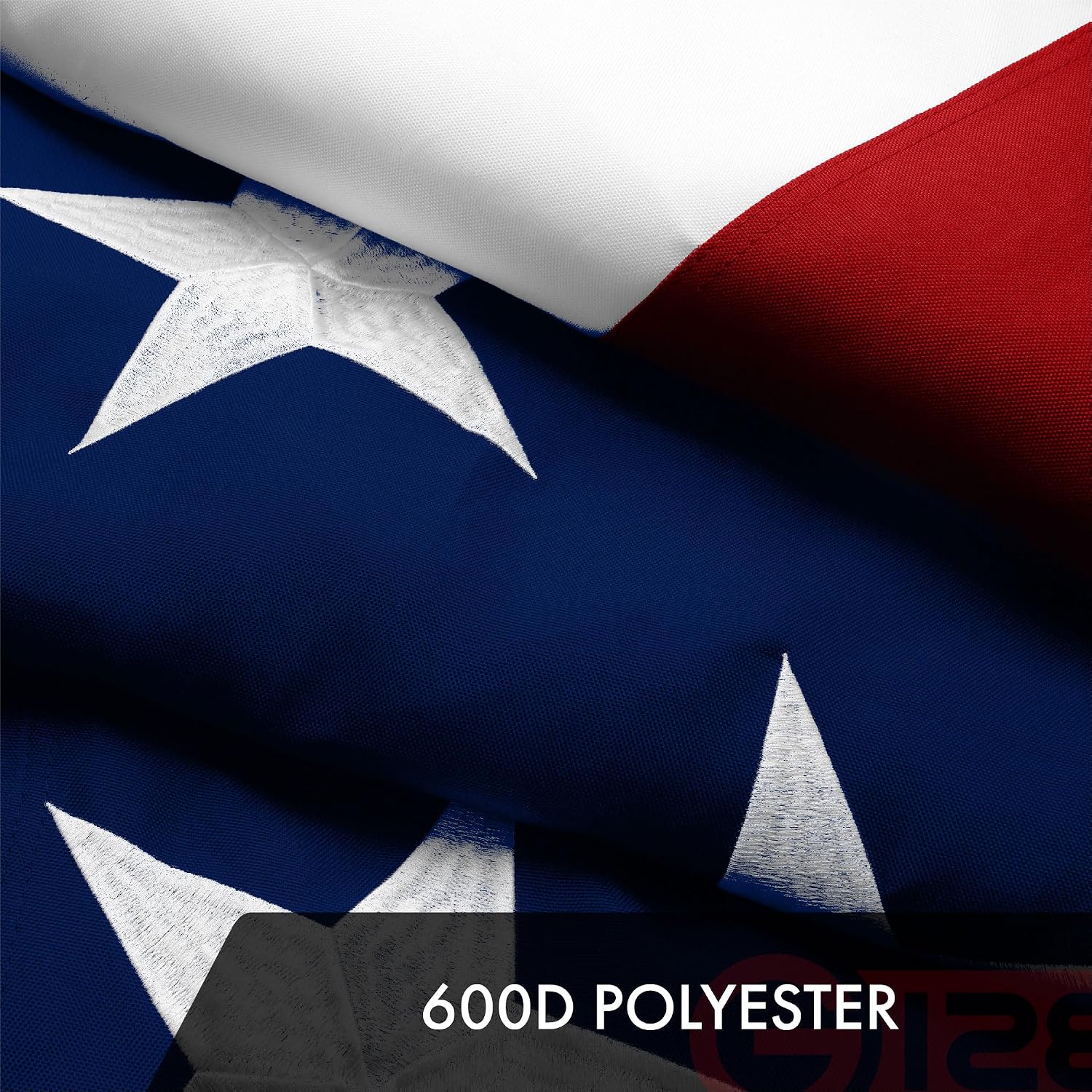 G128 American USA Flag | 4x6 Ft | ToughWeave Series Embroidered 210D Polyester | Country Flag, Embroidered Stars, Sewn Stripes, Indoor/Outdoor, Vibrant Colors, Brass Grommets