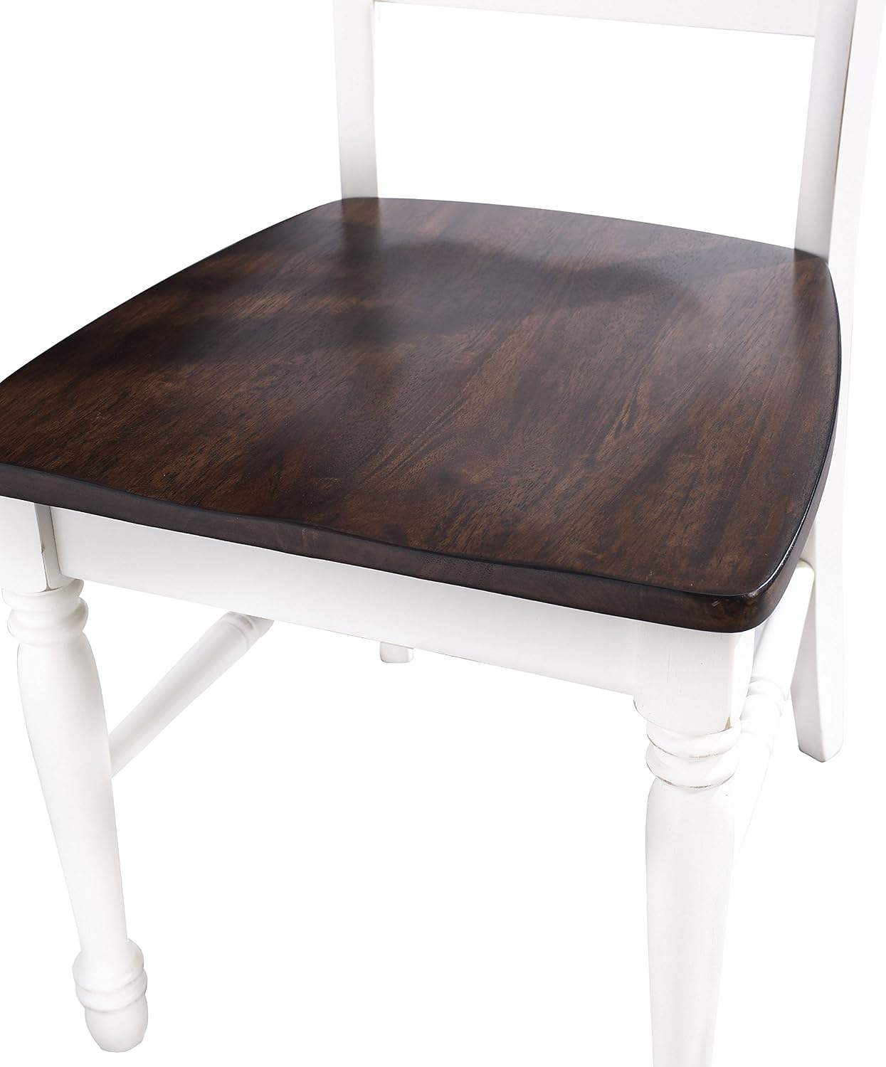 Crosley Furniture Shelby Traditional Wood X-Back Dining Room Chairs Set of 2, Kitchen Chair, Distressed White