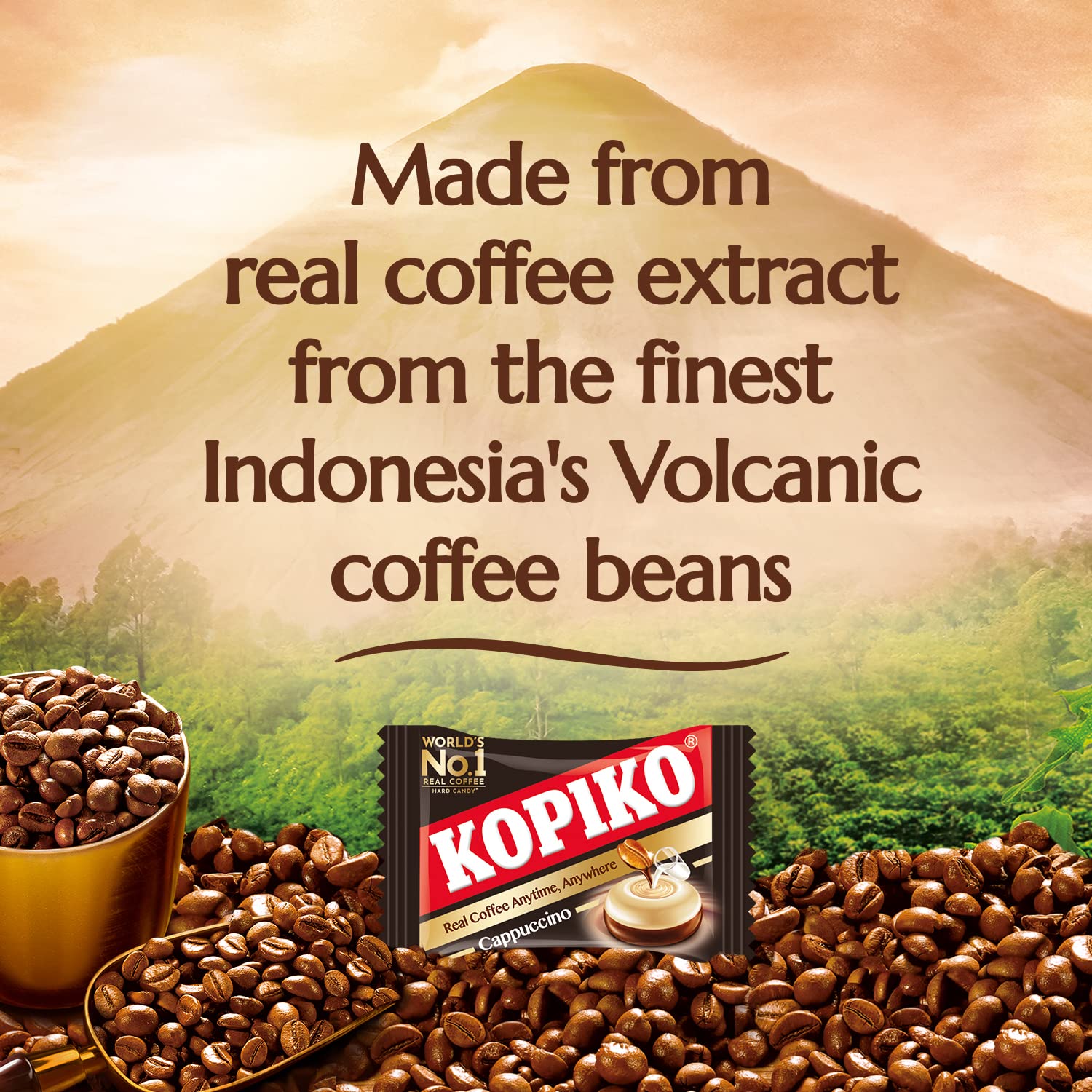 Kopiko Cappuccino Candy – Pocket Coffee Hard Candy (2-Pack 28.2oz) | Take-out pocket coffee for every occasion – made from Indonesia's finest
