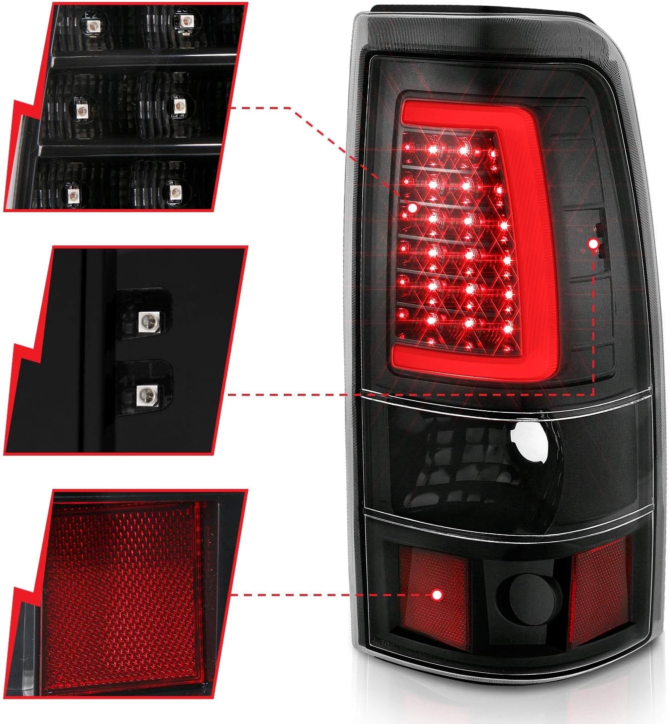 ANZO USA 311330 Taillamps Fits Chevrolet Silverado 1500